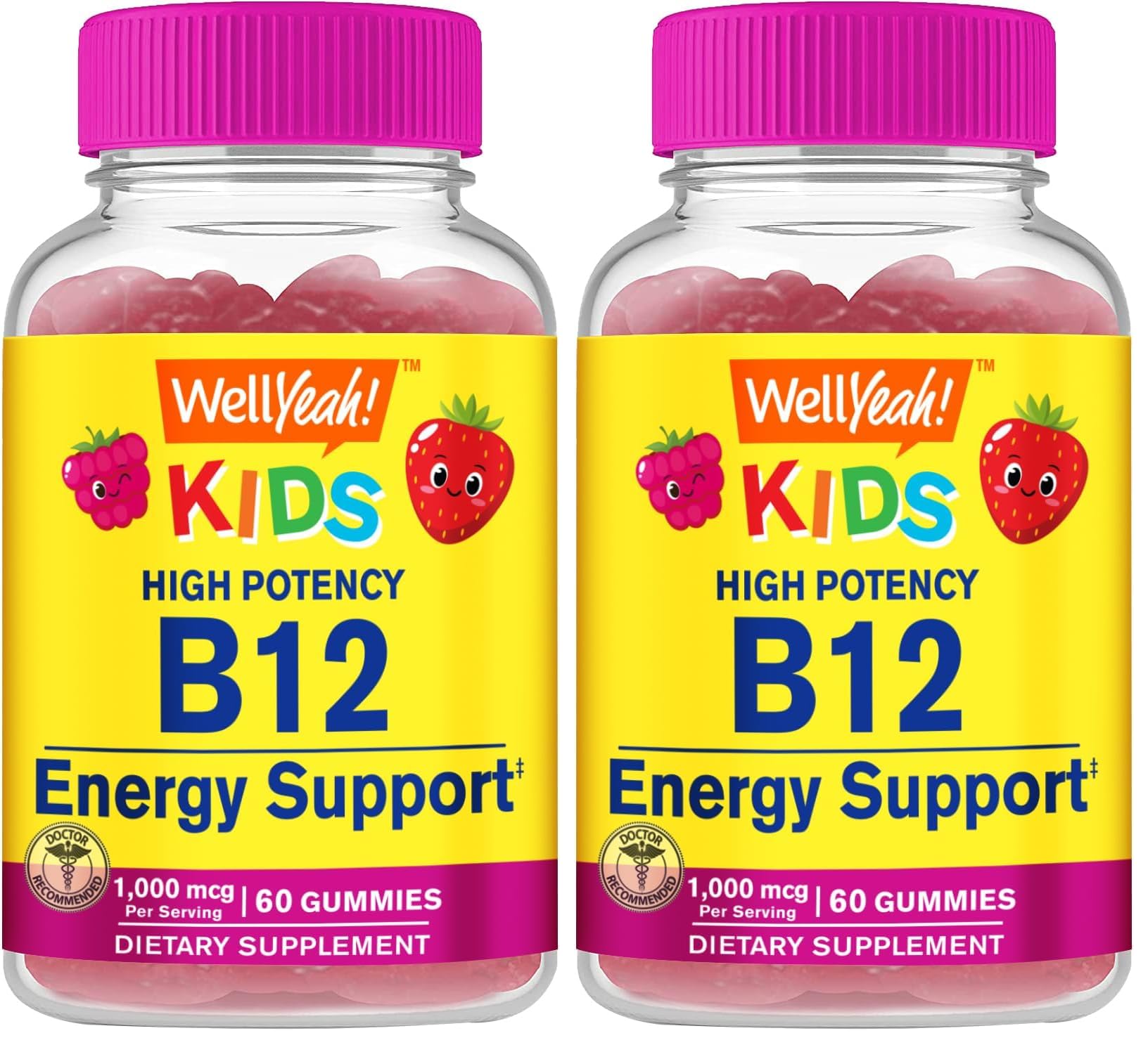 WellYeah Vitamin B12 Gummies for Kids 120 Gummies