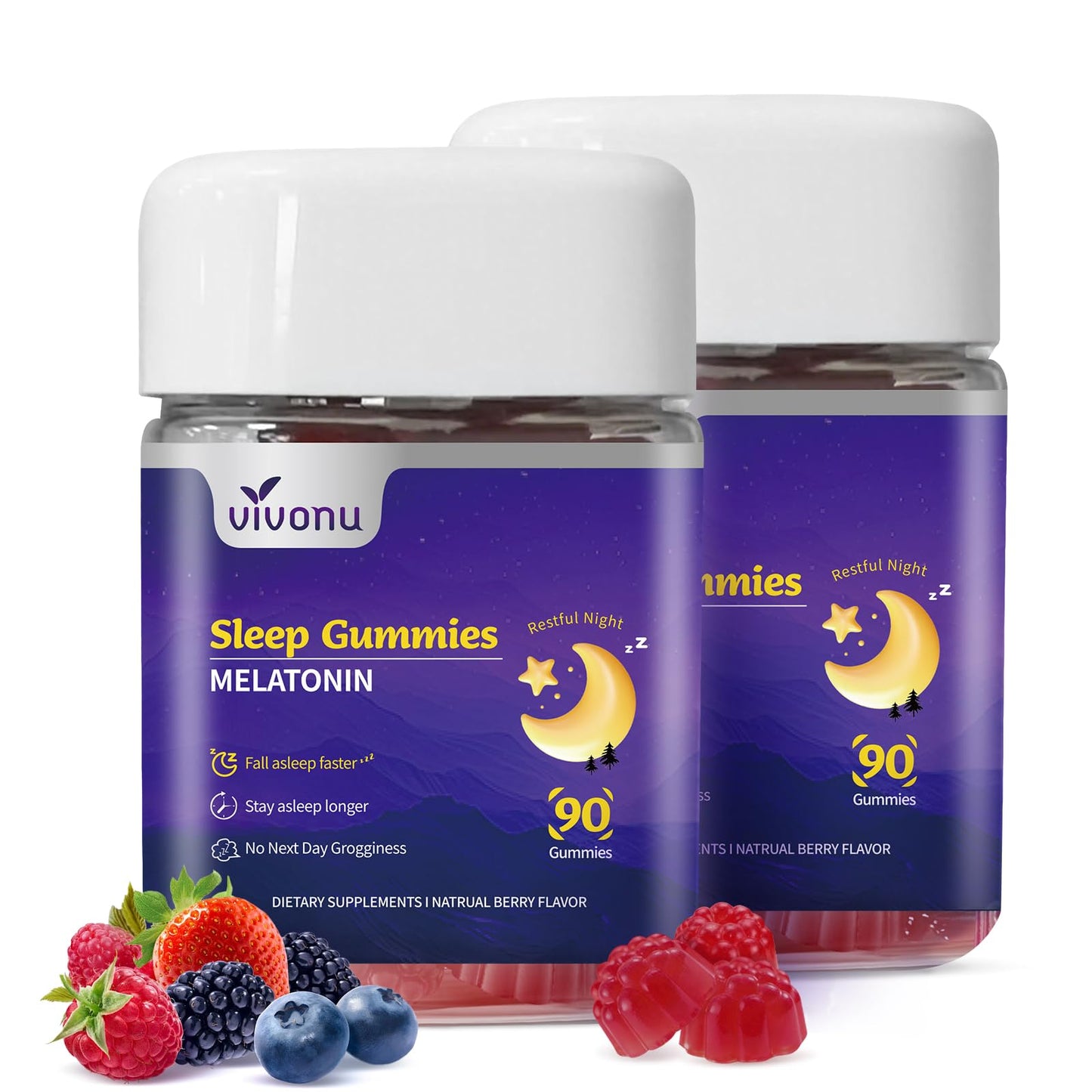 VivoNu Melatonin Gummies 10mg 90 Count