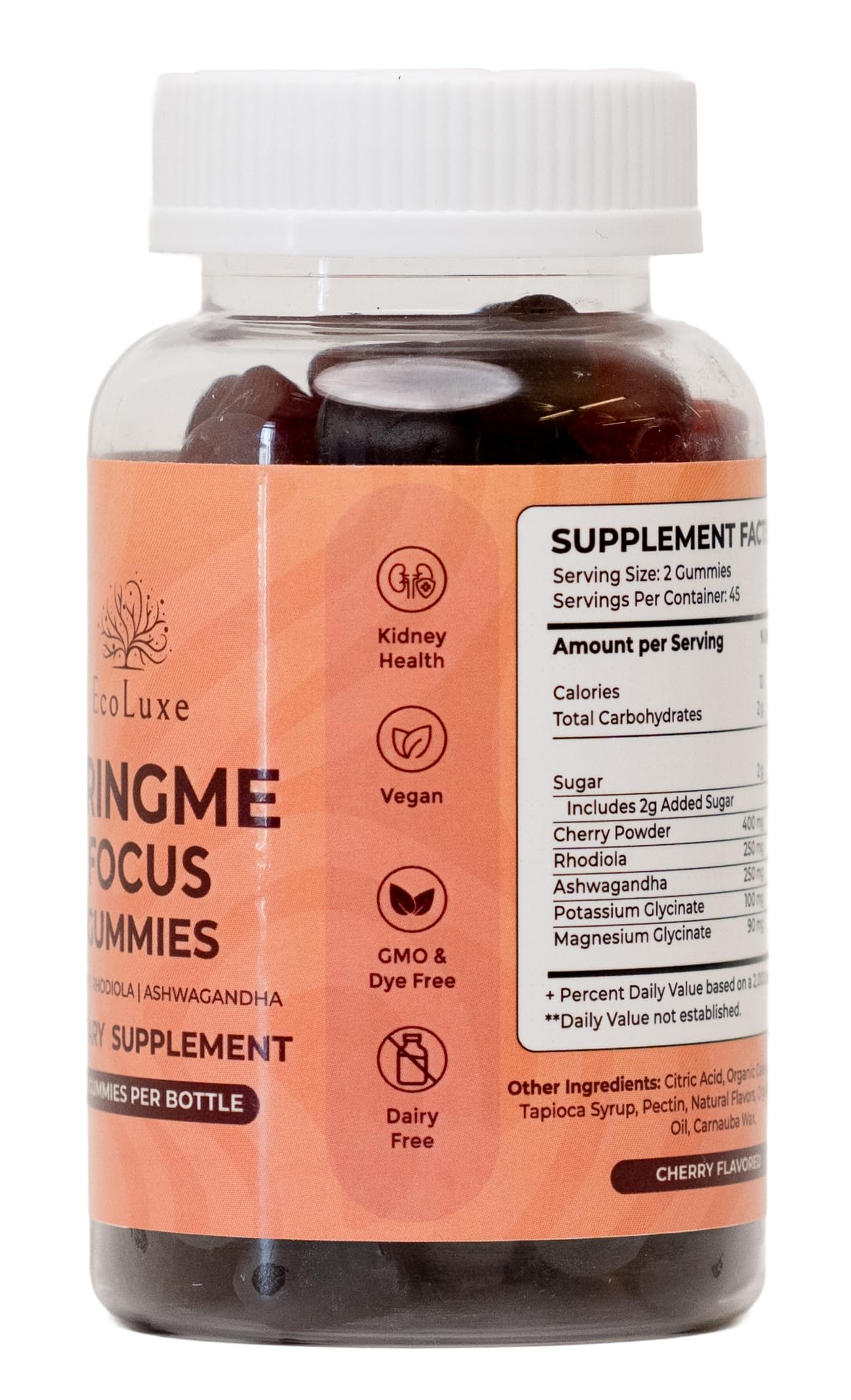 EcoLuxe BRINGME Focus Gummies, 90 Count