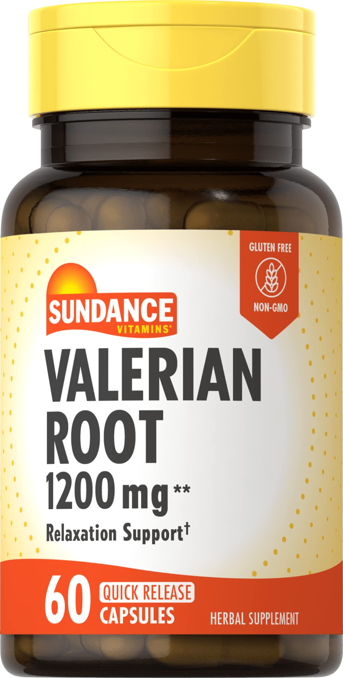Sundance Valerian Root 1200 mg Capsules, 180 Count