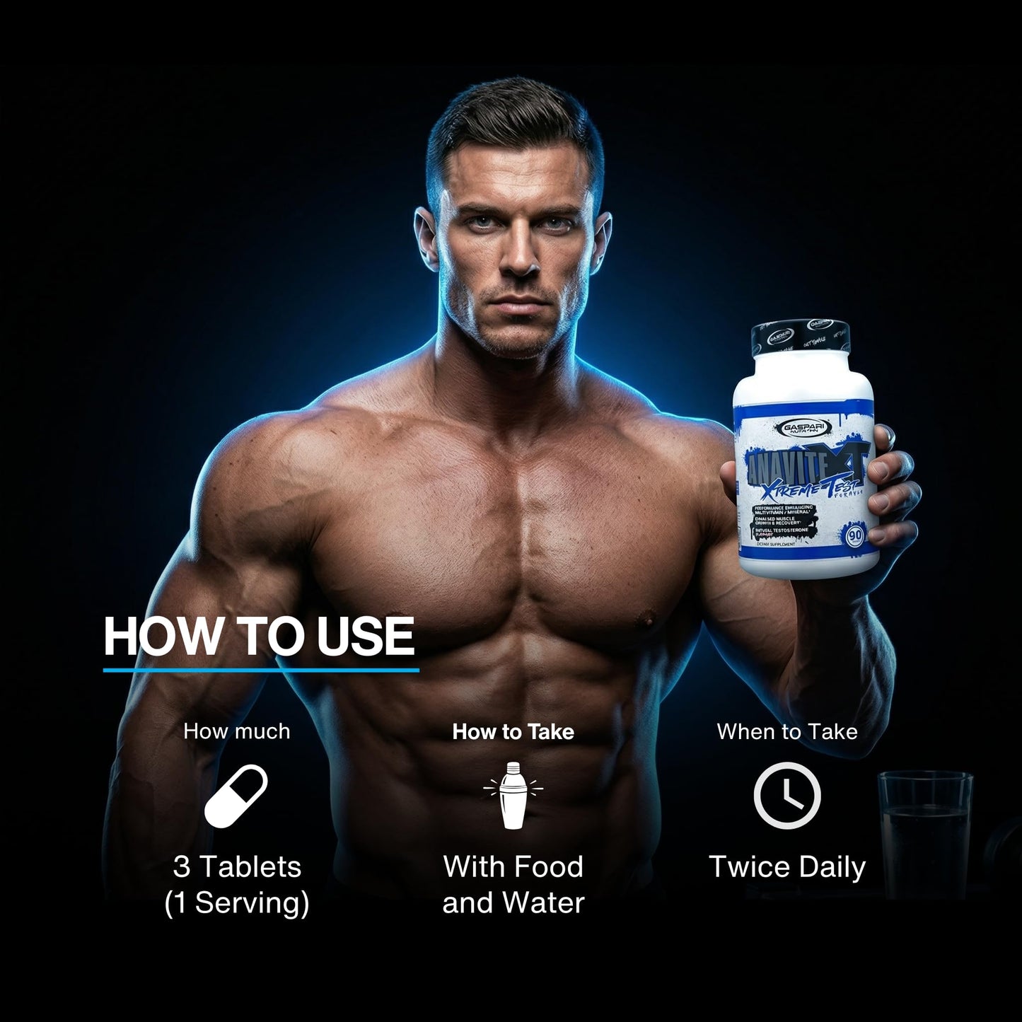 Gaspari Nutrition Anavite XT Multivitamin and Mineral Complex for Men 90 Tablets