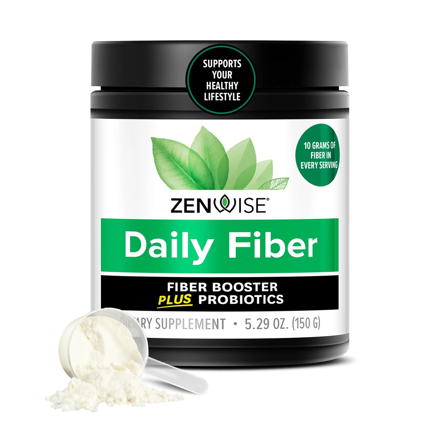 Zenwise Health Daily Probiotic Fiber Supplement with Metabolic Probiotics to Help Control Cravings and Support Digestive Health Powder 5.29 oz