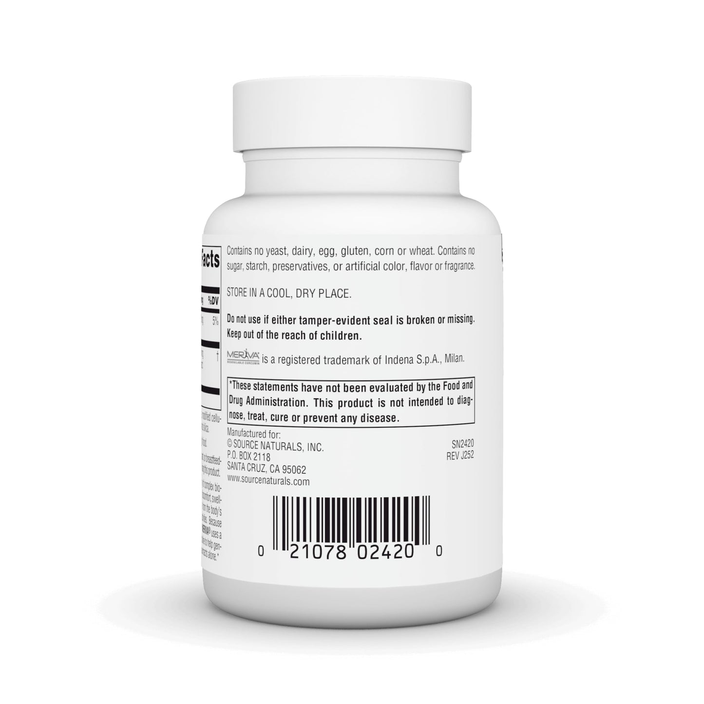 Source Naturals Turmeric with Meriva 500mg Tablet, 60 Tablets