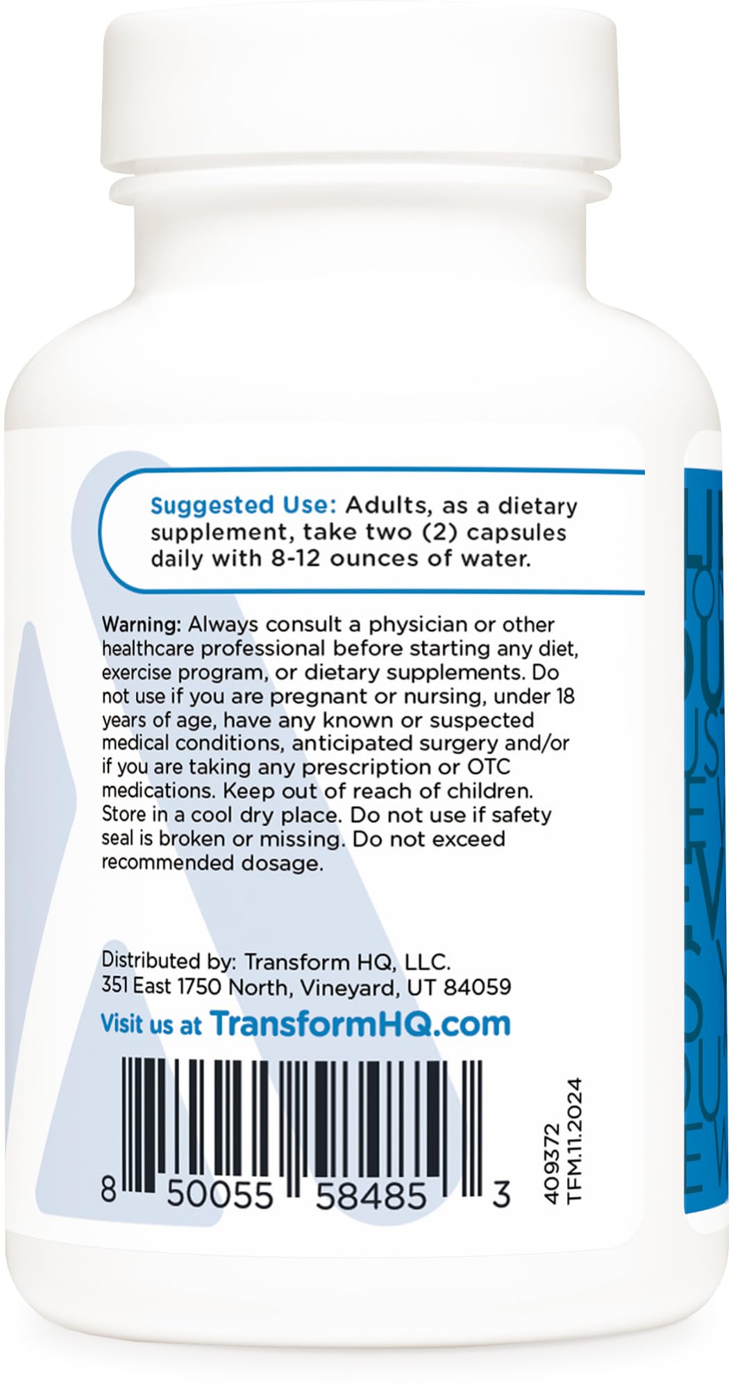 TransformHQ Longevity Brain Support Supplement Capsule, 56 Capsules