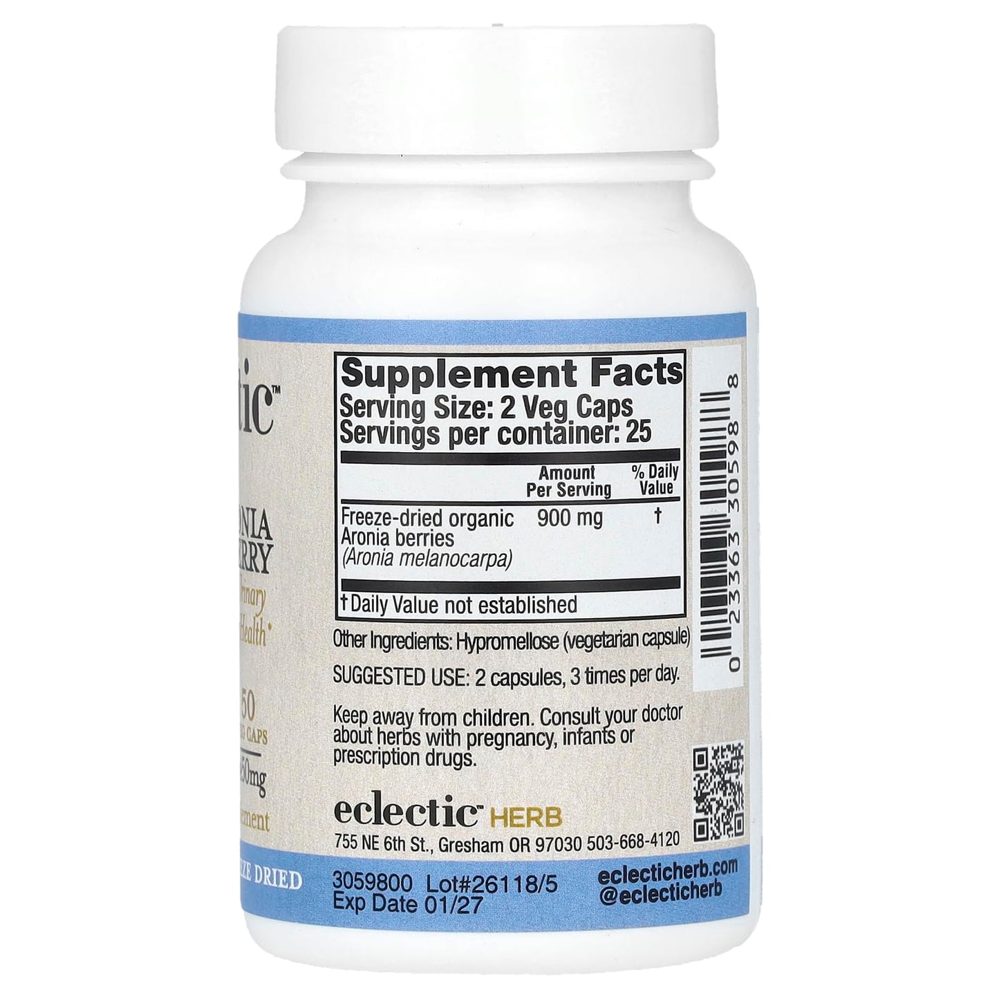 ECLECTIC INSTITUTE Aronia Berry Cog Fdv Capsules 50