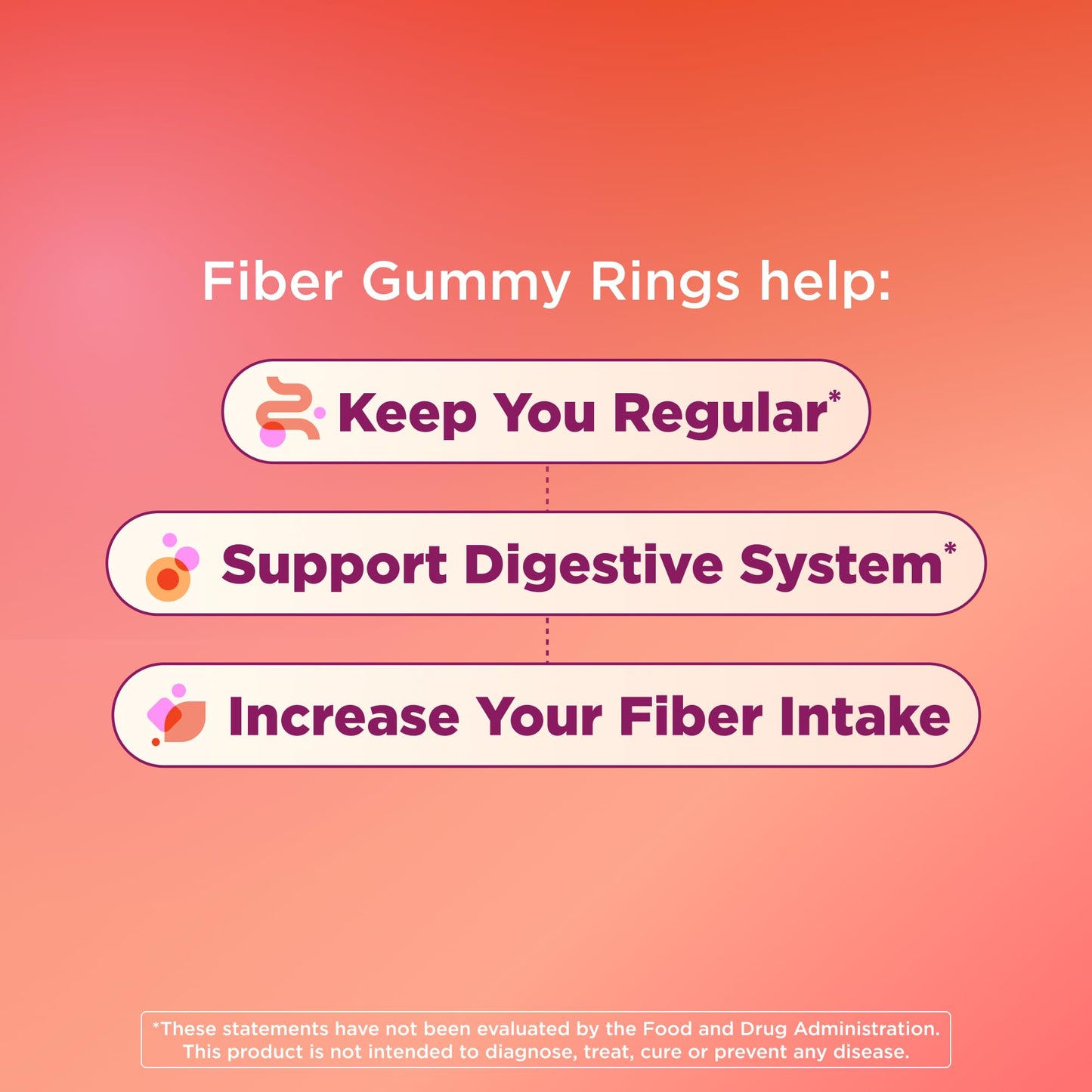 OLLY Fiber Gummy Rings, 100 Count