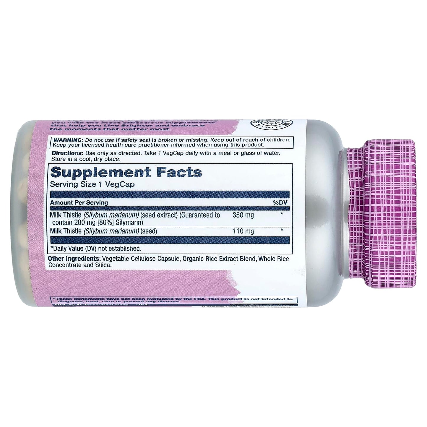 Solaray Milk Thistle One Daily Supplement 60 VegCaps