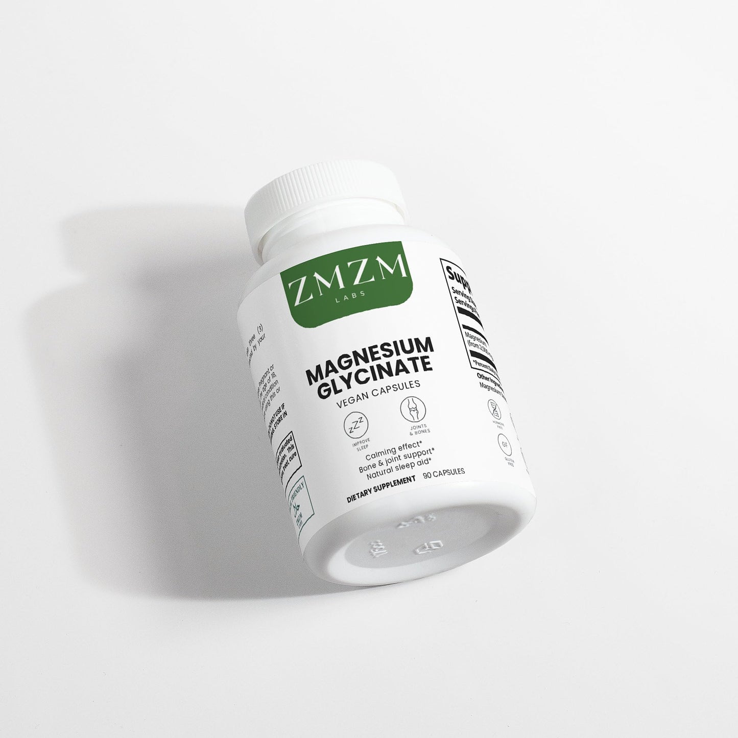 ZMZM LABS Magnesium Glycinate Capsules, 60 Count