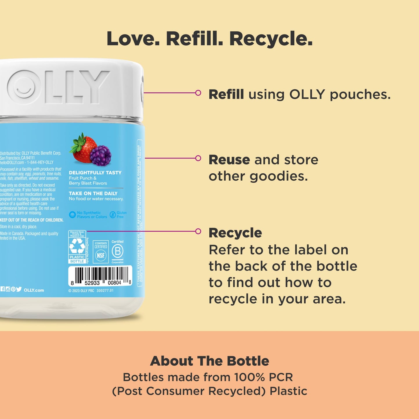OLLY Kids Multivitamin & Probiotic Gummy 100 Count