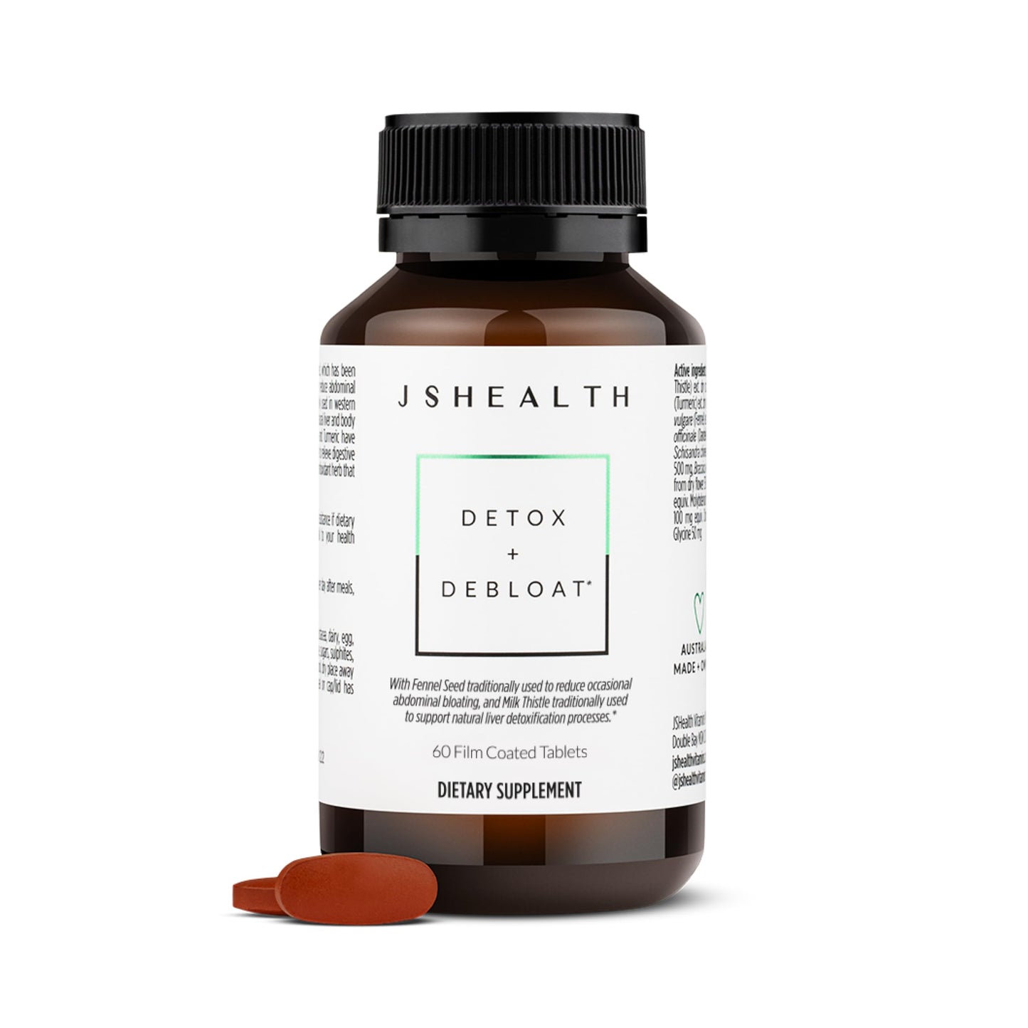 JSHealth Detox + Debloat 60 Tablets