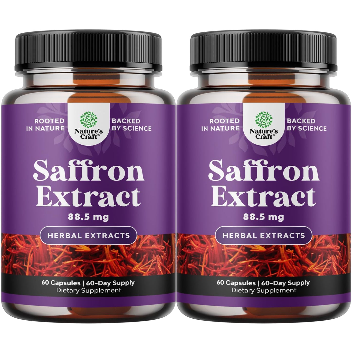 Natures Craft Pure Extract of Saffron Capsules, 60 Count