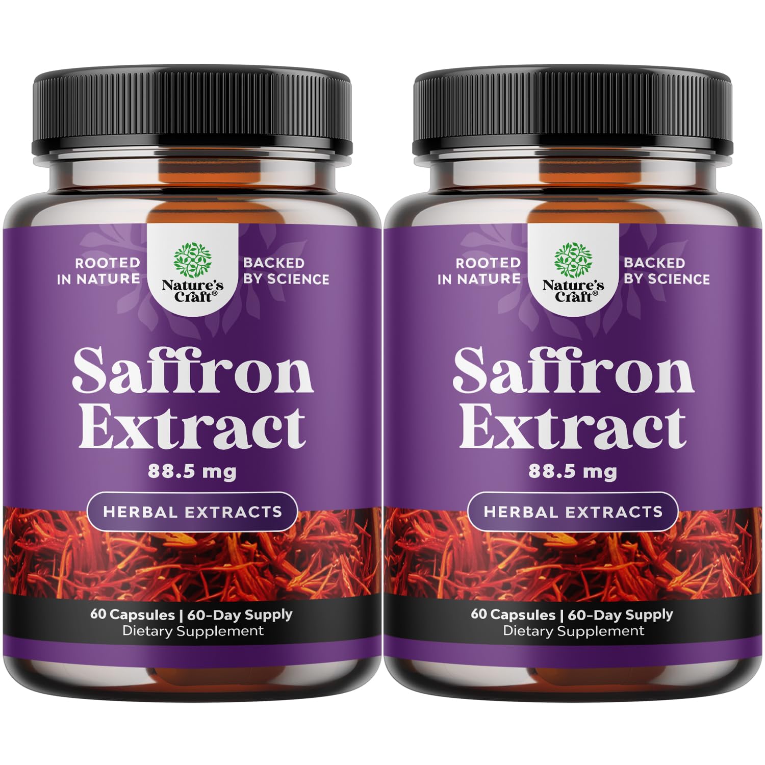 Natures Craft Pure Extract of Saffron Capsules, 60 Count