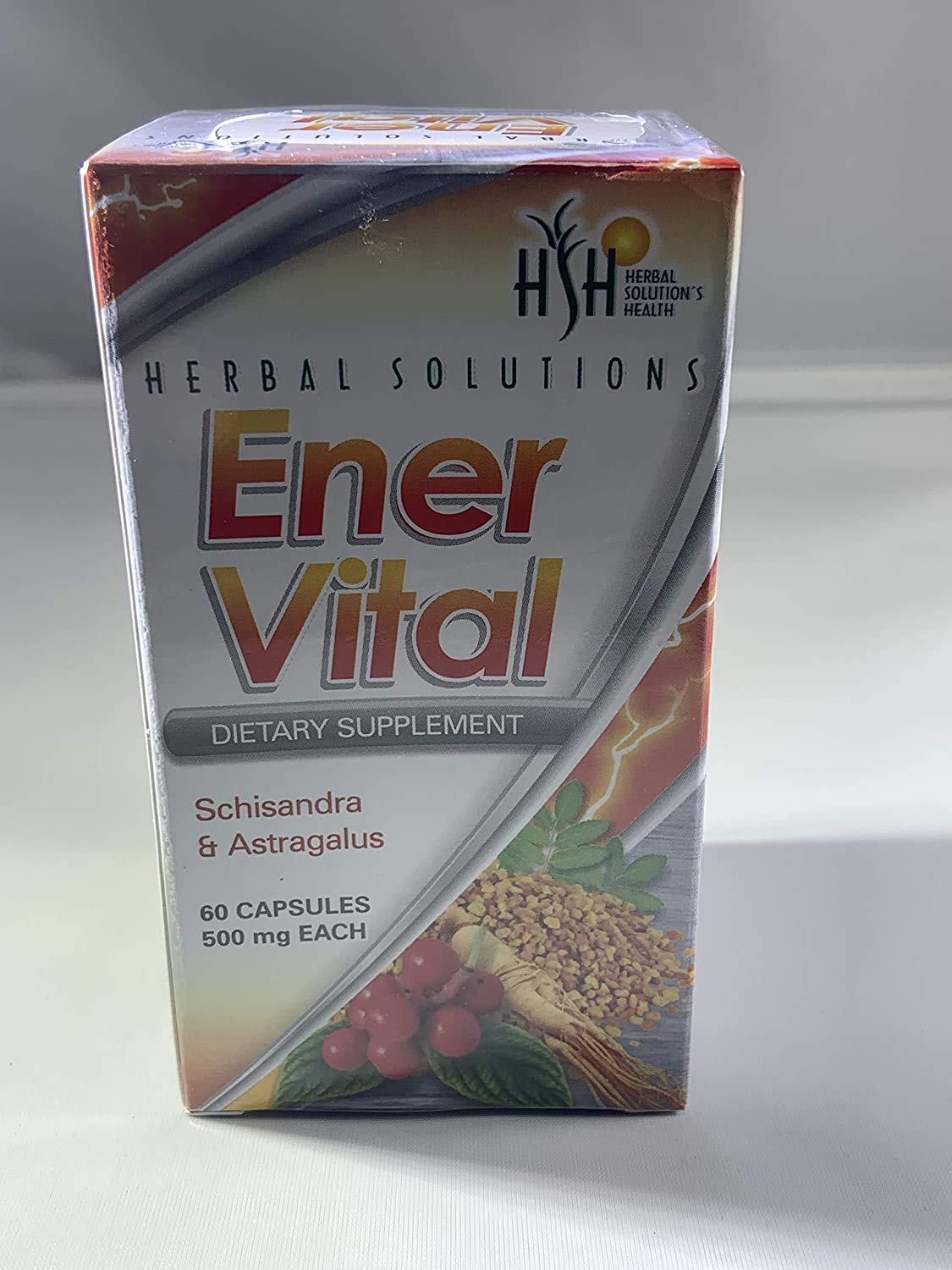 Herbal Solutions Ener Vital Capsules, 60 Capsules