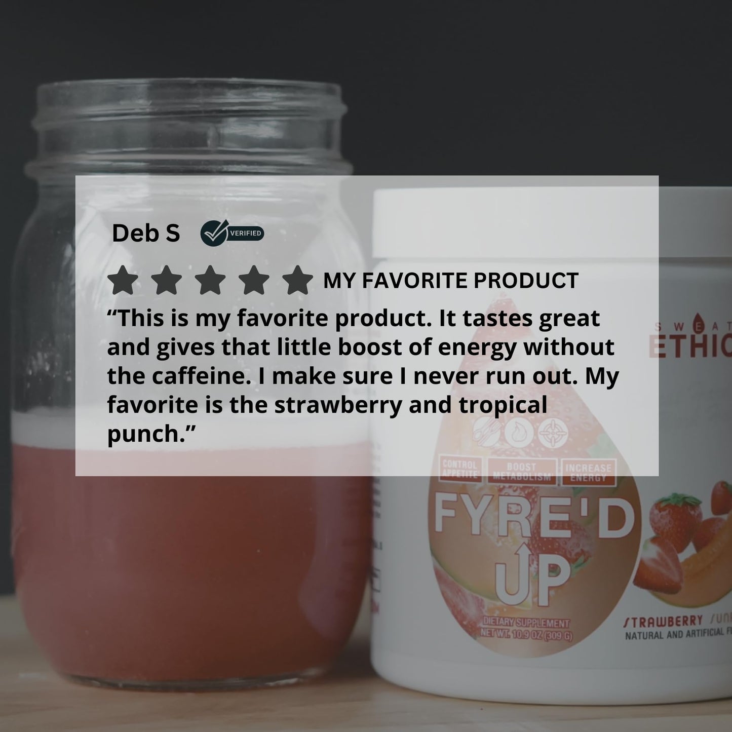 Sweat Ethic FYRE’D UP Energizing Appetite Suppressant Powder 12