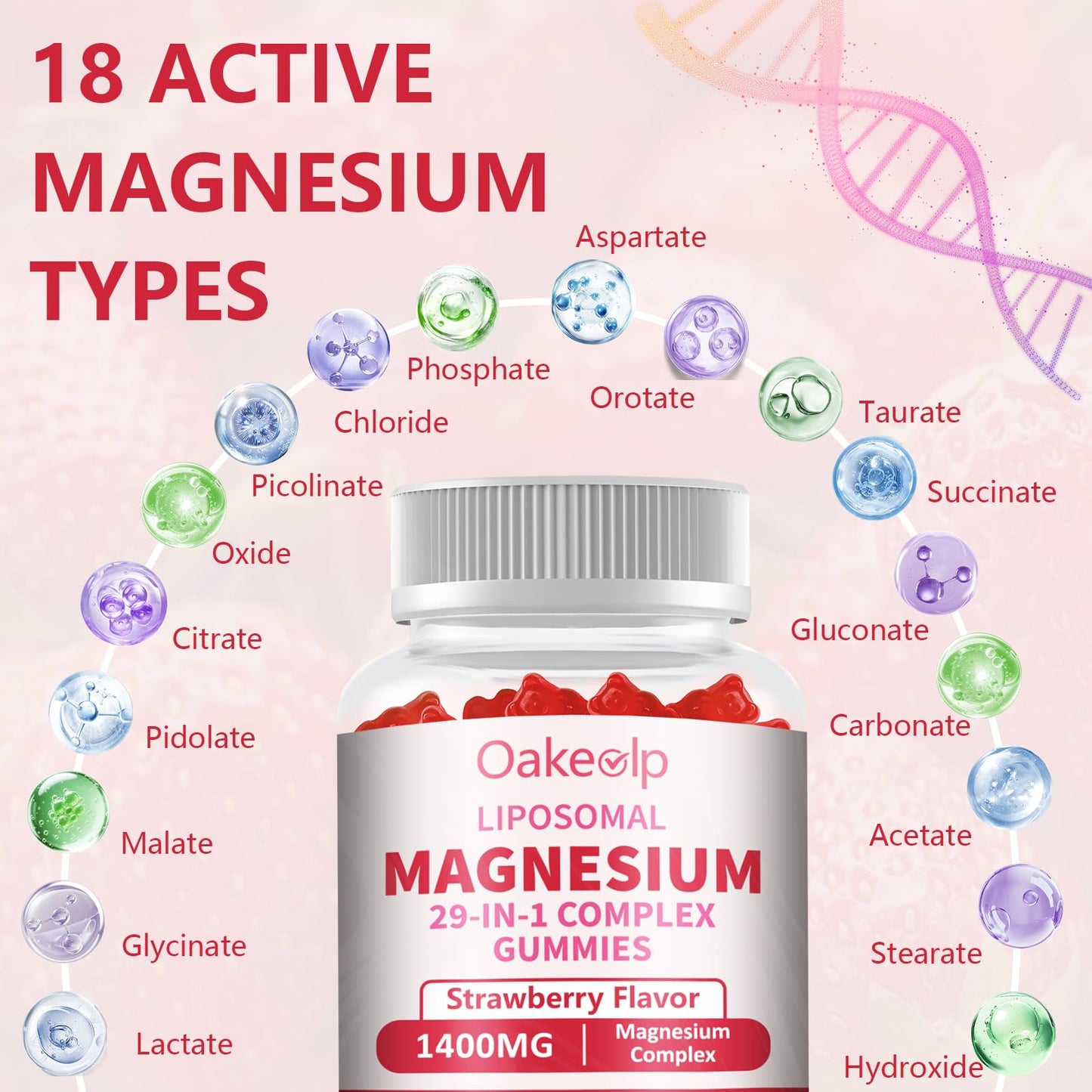 Oakevlp Magnesium Complex Gummies 60 Count