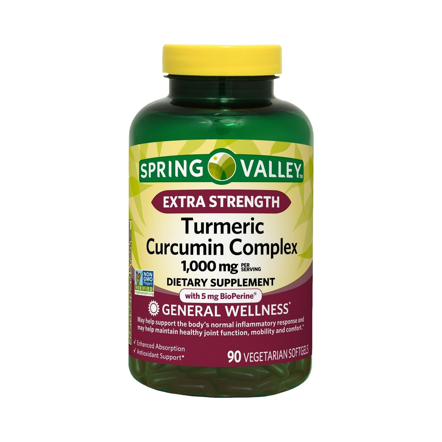 BASKETGOODS Turmeric Curcumin 1000 mg Complex Extra Strength Softgels 90 Count