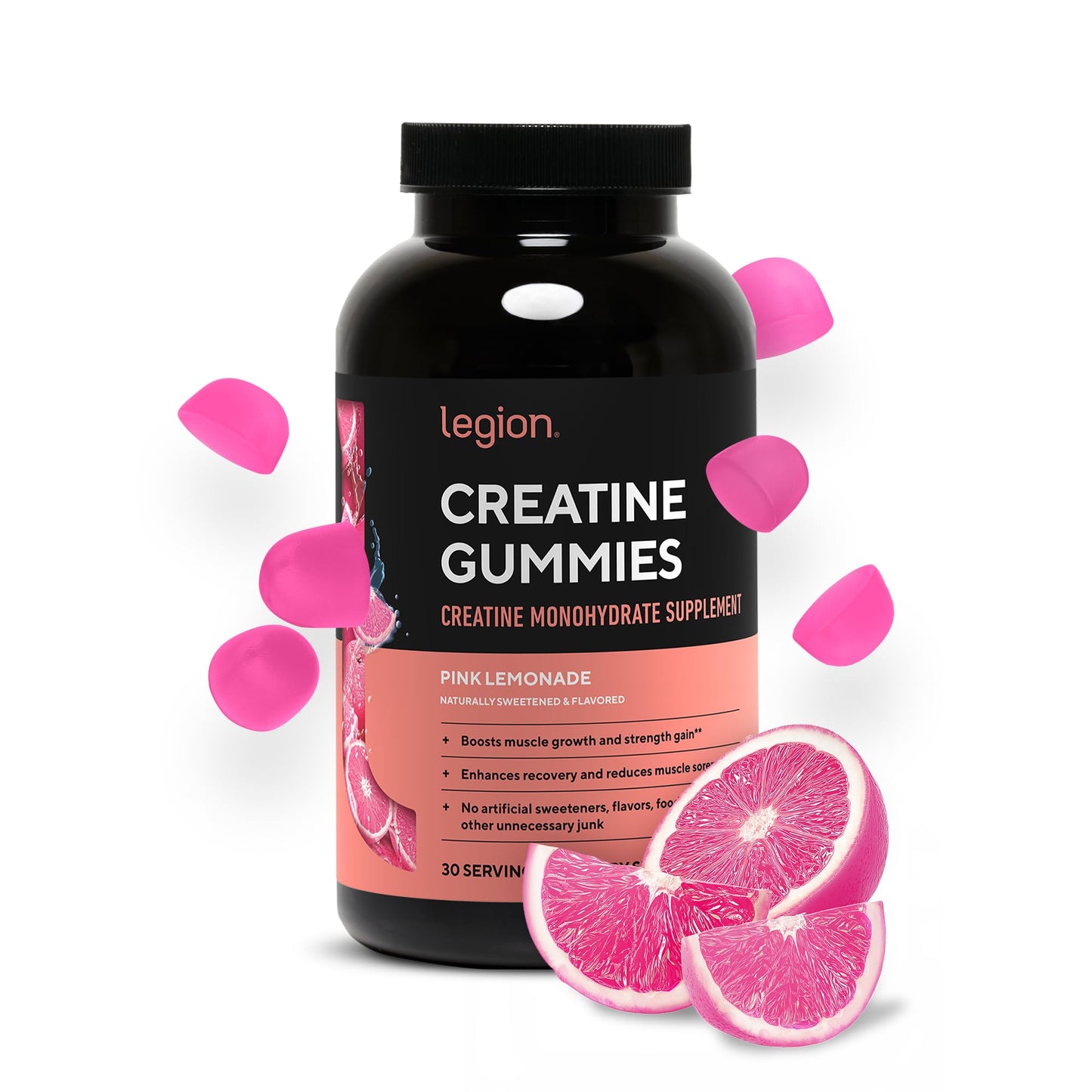 LEGION Creatine Monohydrate Gummies Chewable 120 Count
