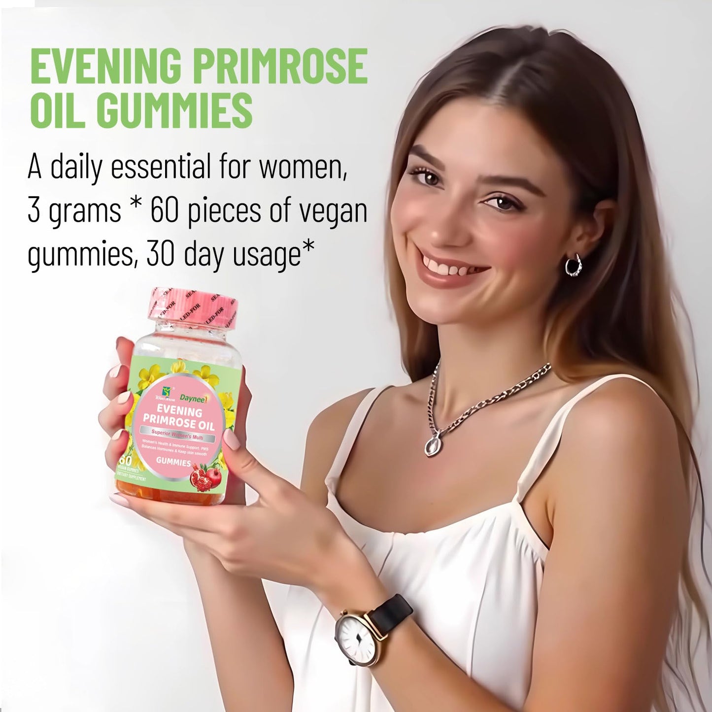 Wins Town Evening Primrose Oil Gummies for Women, 60 Count