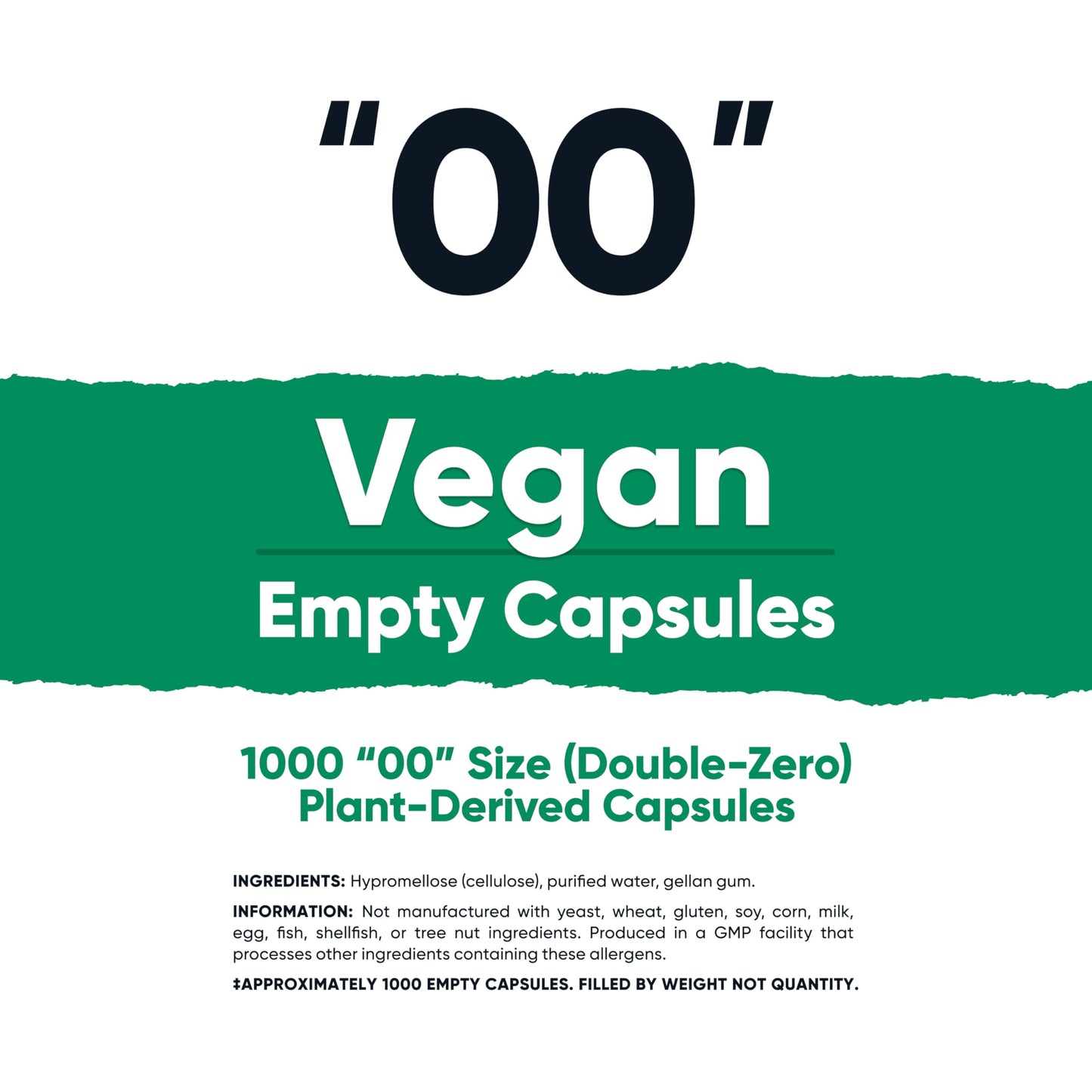 Nutricost Empty Capsules Size 00, 1000 Capsules