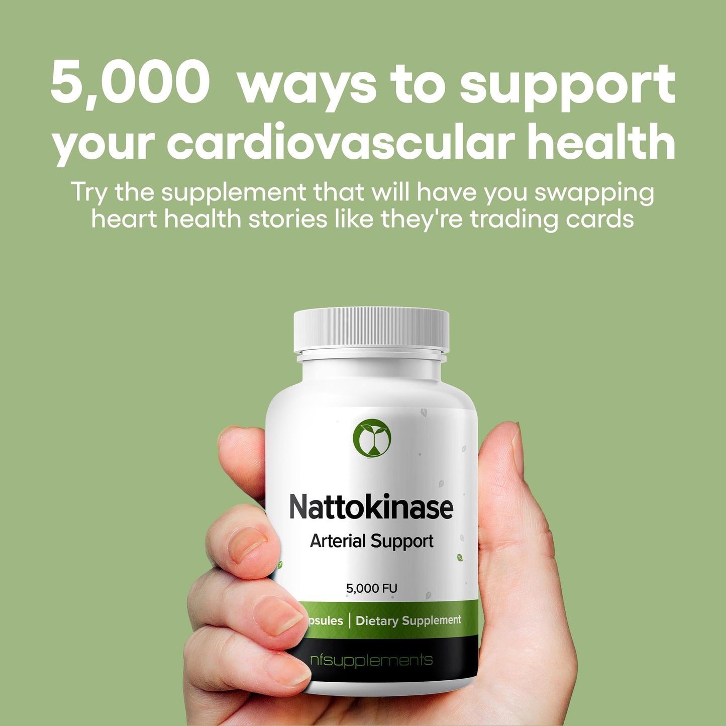 Natural Foundation Supplements Nattokinase 5000FU Arterial Support 30 Capsules