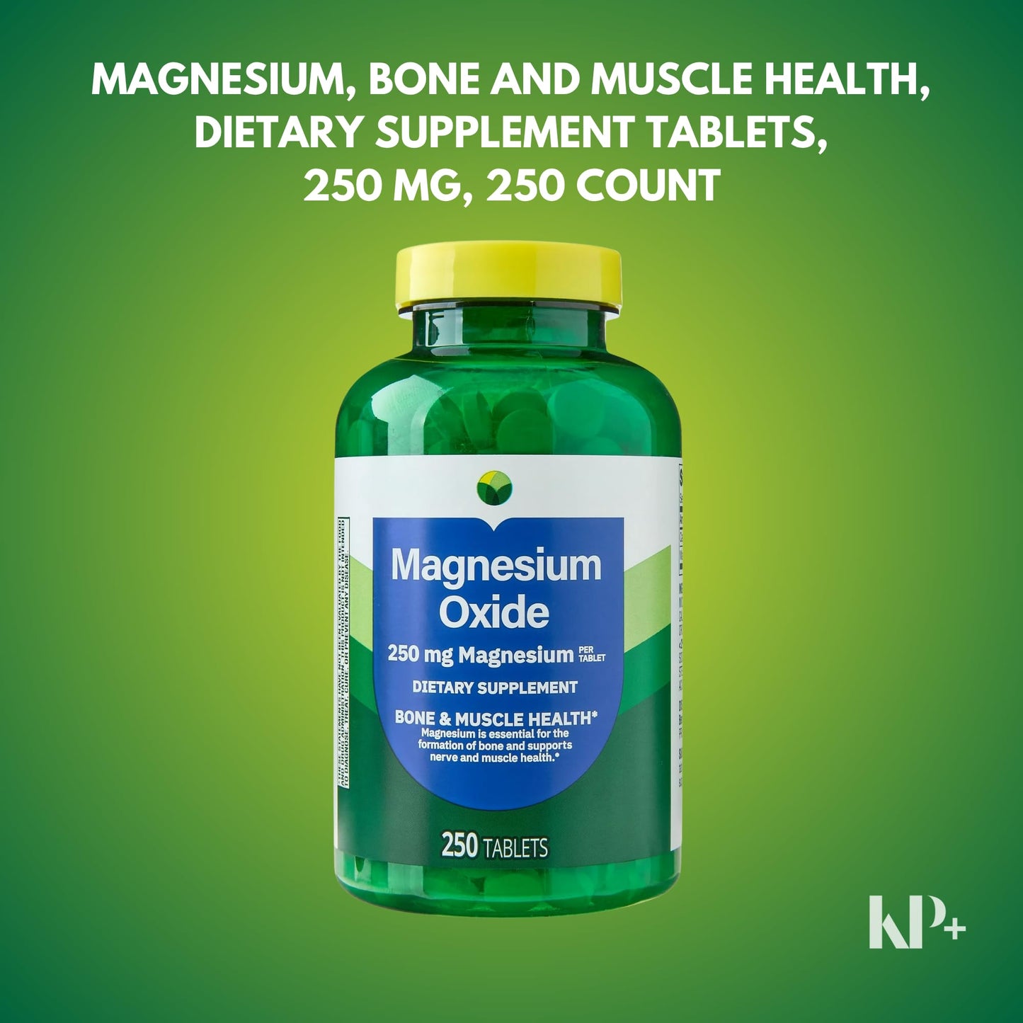 KP+ Magnesium Oxide 250 mg Tablets, 500 Tablets