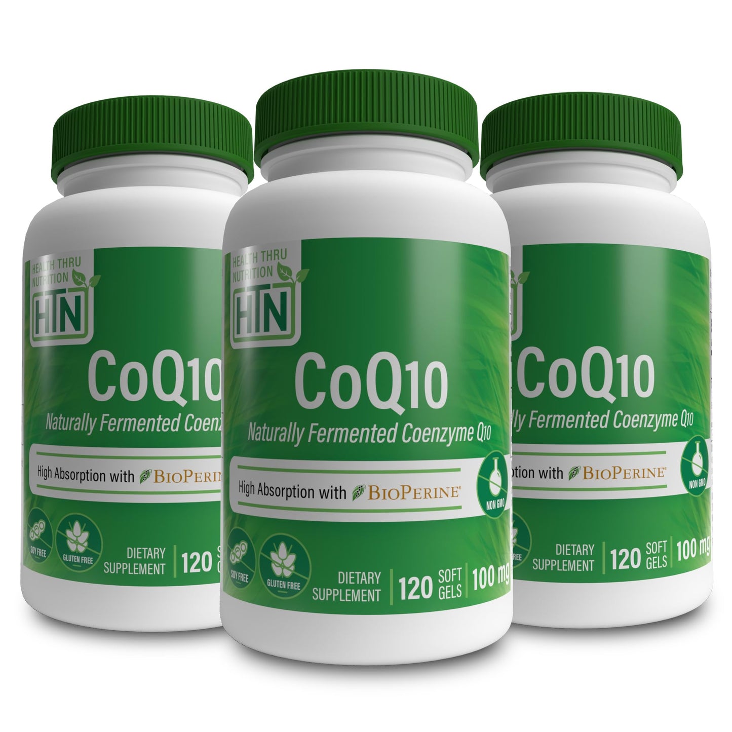 Health Thru Nutrition CoQ-10 100mg with BioPerine Softgels, 360 Count