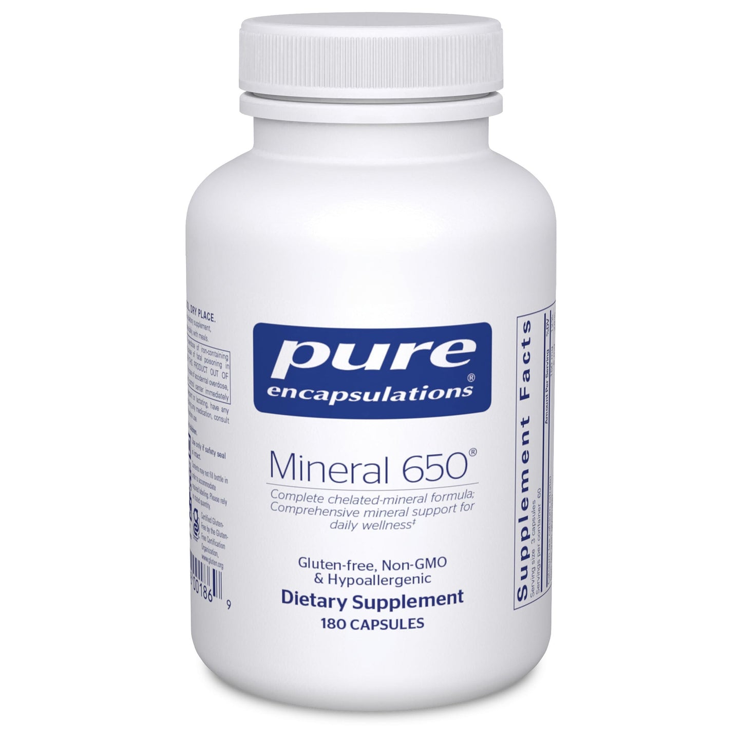 Pure Encapsulations Mineral 650 Capsules 180 Count