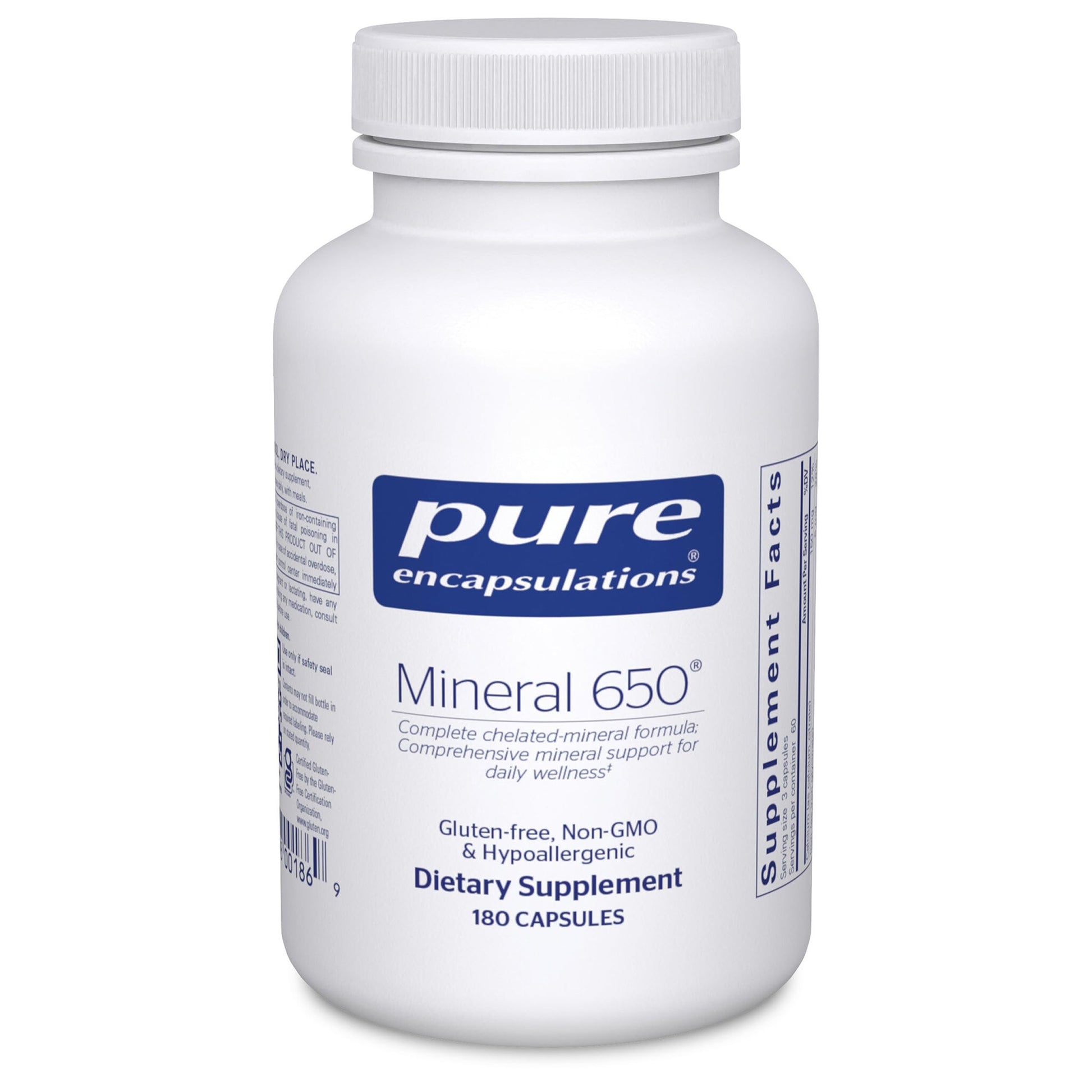 Pure Encapsulations Mineral 650 Capsules 180 Count