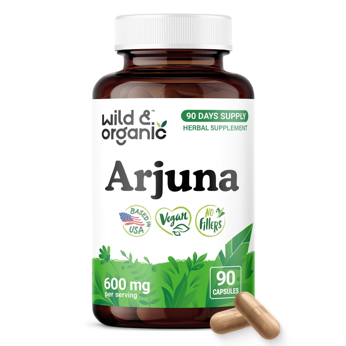 Wild & Organic Arjuna Bark Capsule 90 Count