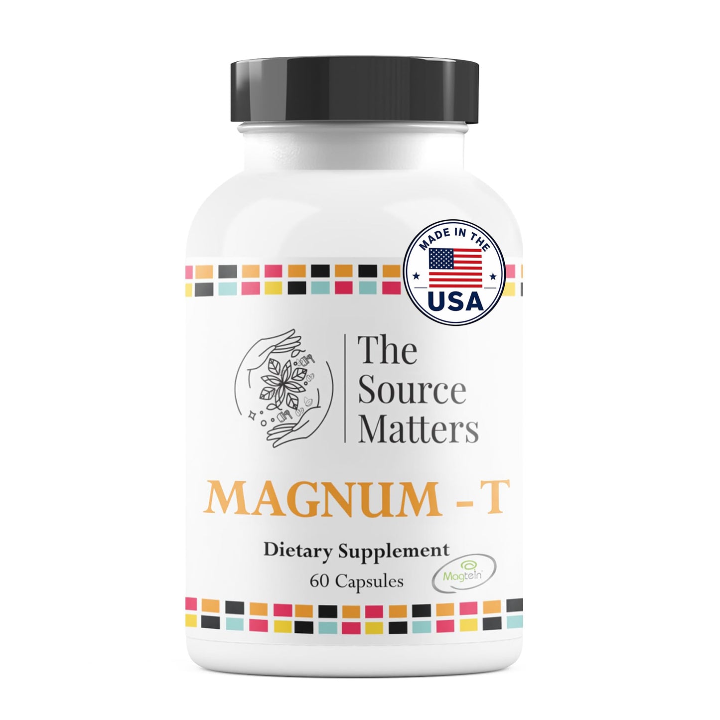 THE SOURCE MATTERS MAGNUM - T Dietary Supplement Magnesium L-Threonate Capsules, 60 Count