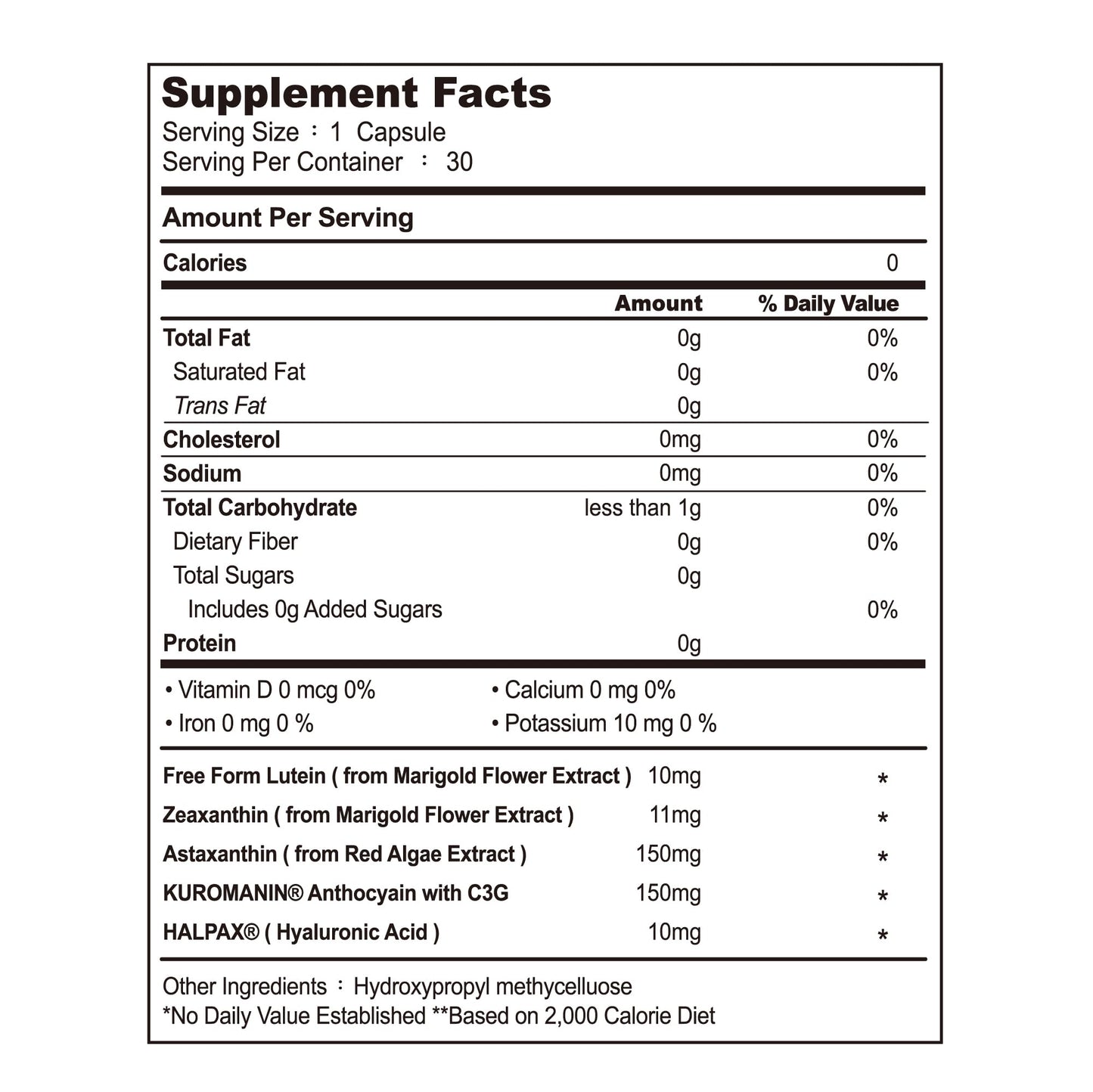 FSN Vision Health Lutein: Zeaxanthin (10:2) + Astaxanthin with Red Algae Extract, 30 Capsules
