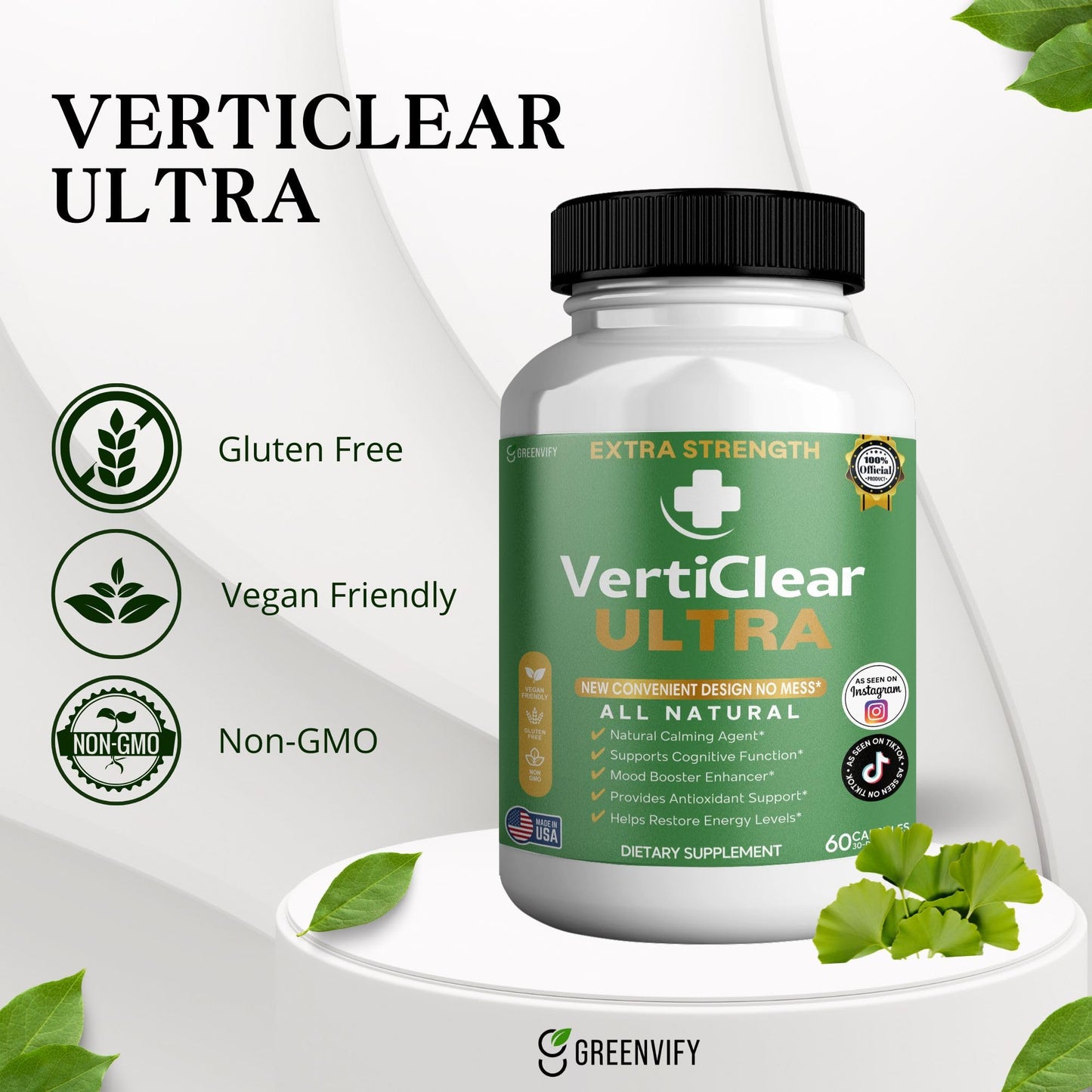 GREENVIFY VertiClear Ultra Dietary Supplement Capsule, 60 Capsules