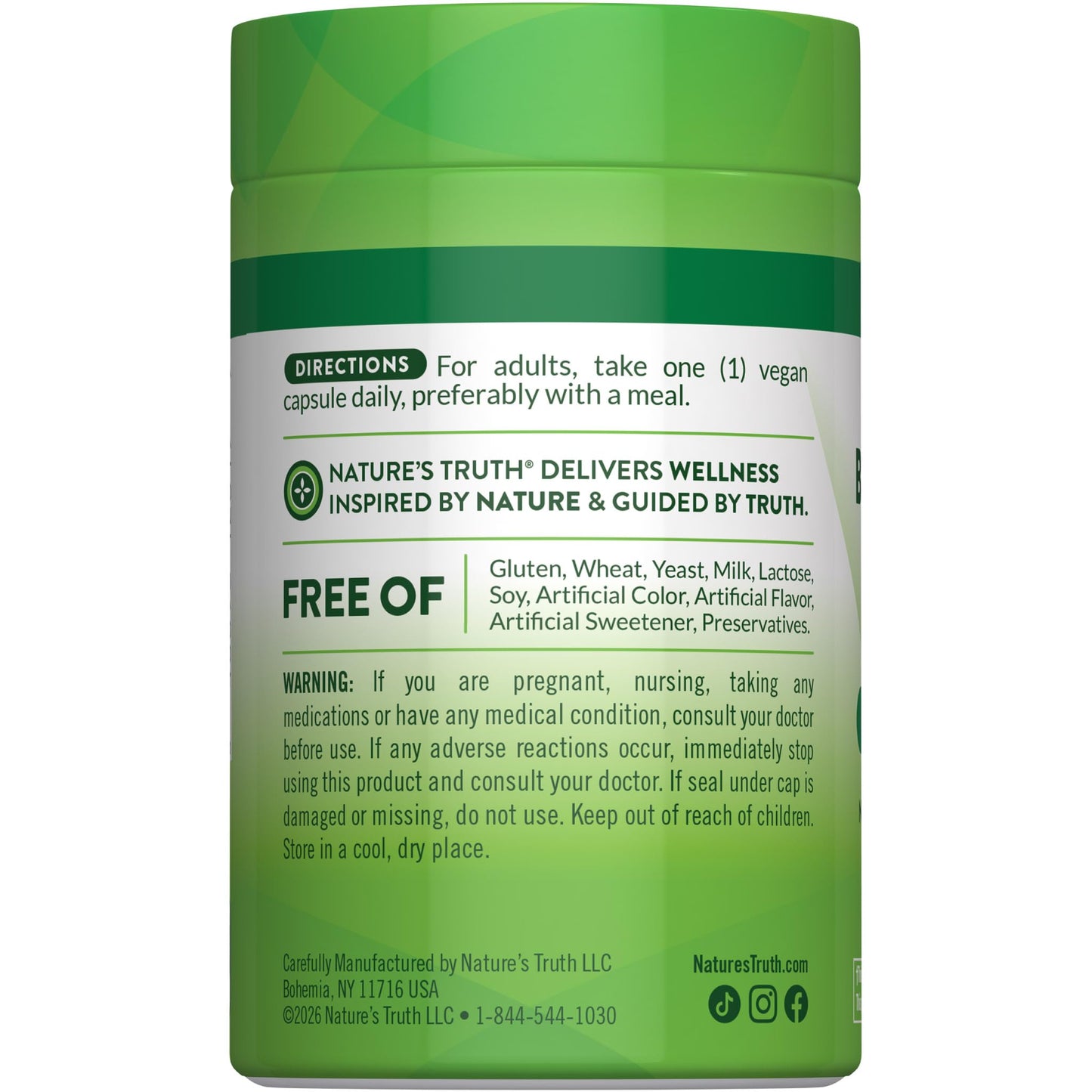 Nature's Truth Benfotiamine Capsule 60 Count