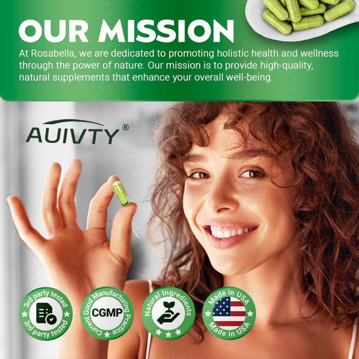 Auivty Moringa 800mg Capsules, 90 Count