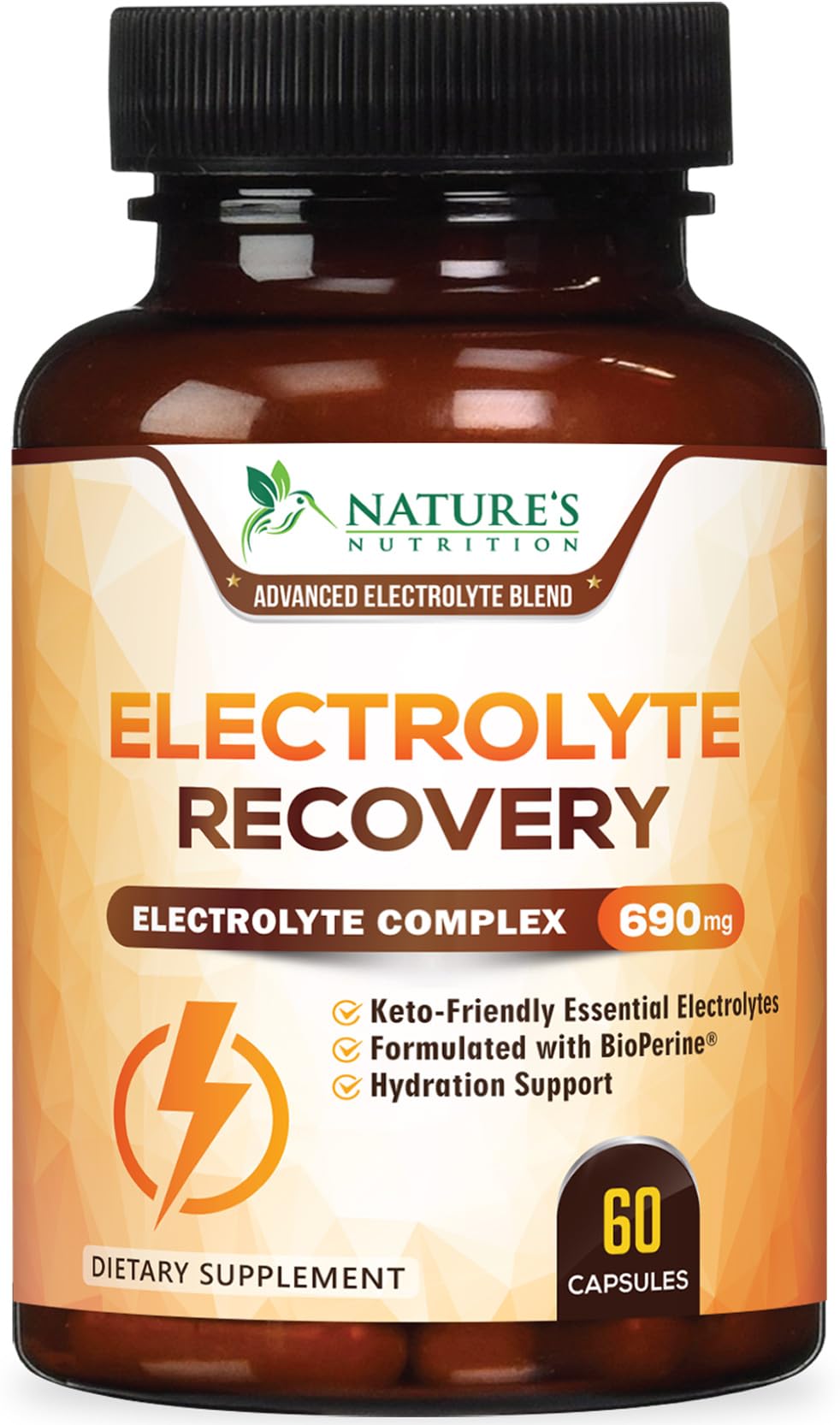 Nature's Nutrition Daily Electrolyte Replenisher Capsules, 60 Count