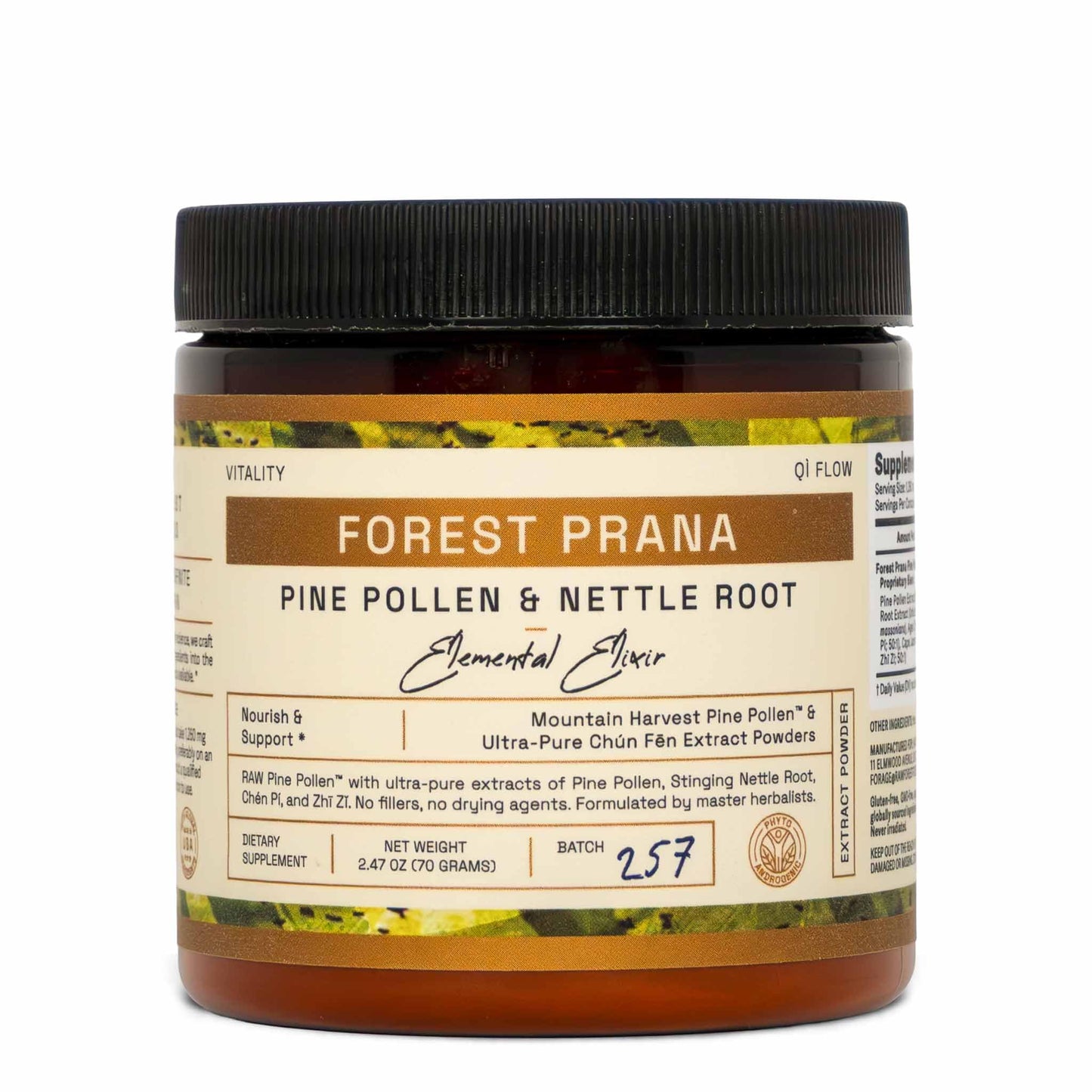 RAW Forest Foods Forest Prana Pine Pollen and Nettle Root Elixir Powder 2.17 Ounce