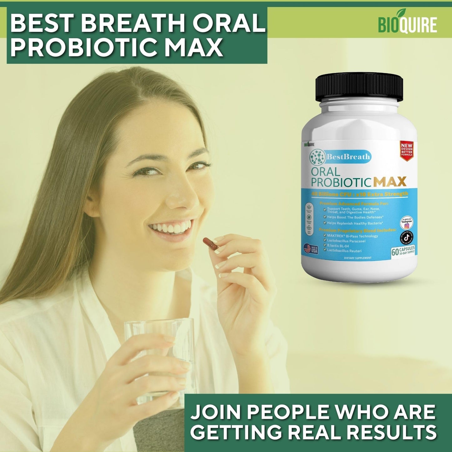 BIOQUIRE BestBreath Oral Probiotic MAX 60 Capsules
