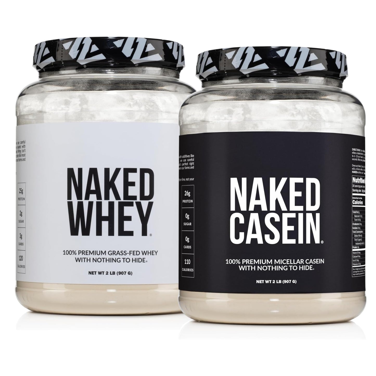 NAKED Whey Protein Powder & Casein Protein Powder, 64