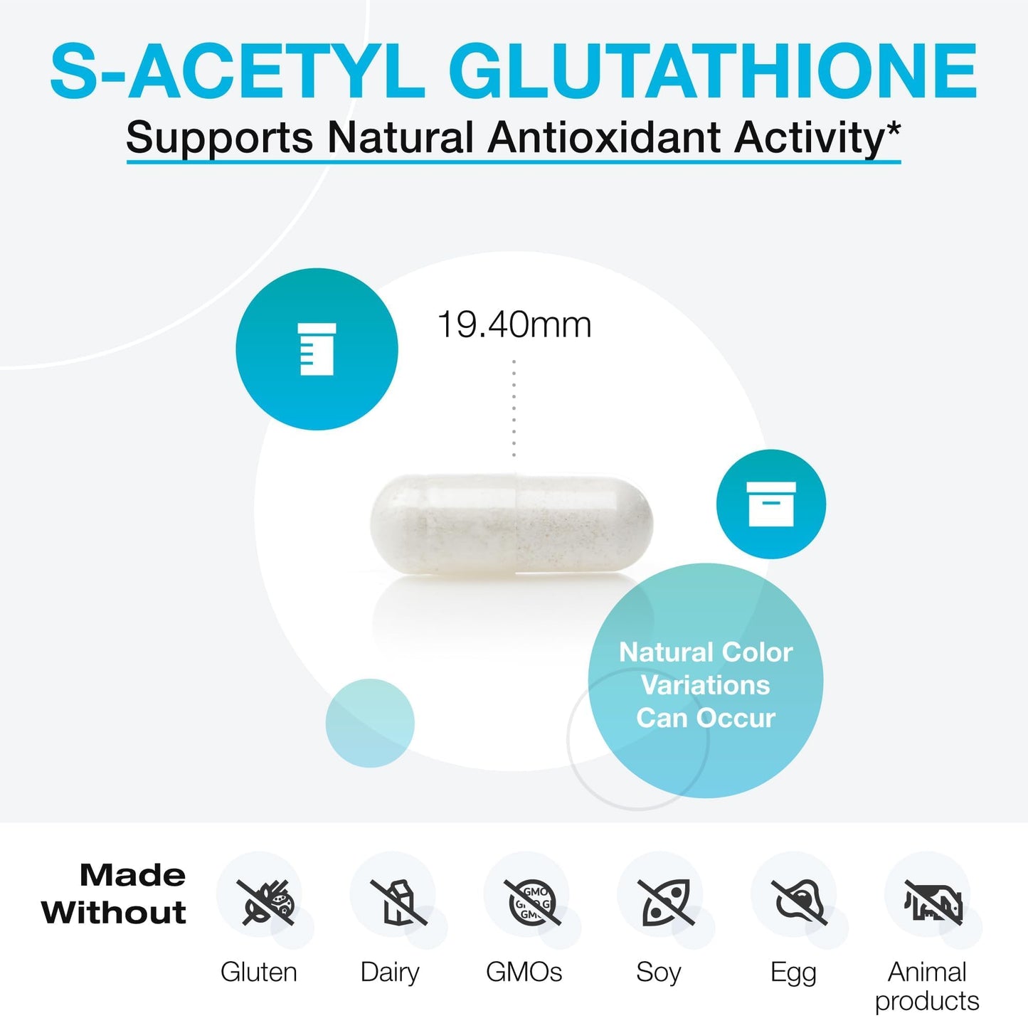 XYMOGEN S-Acetyl Glutathione Capsules, 60 Count
