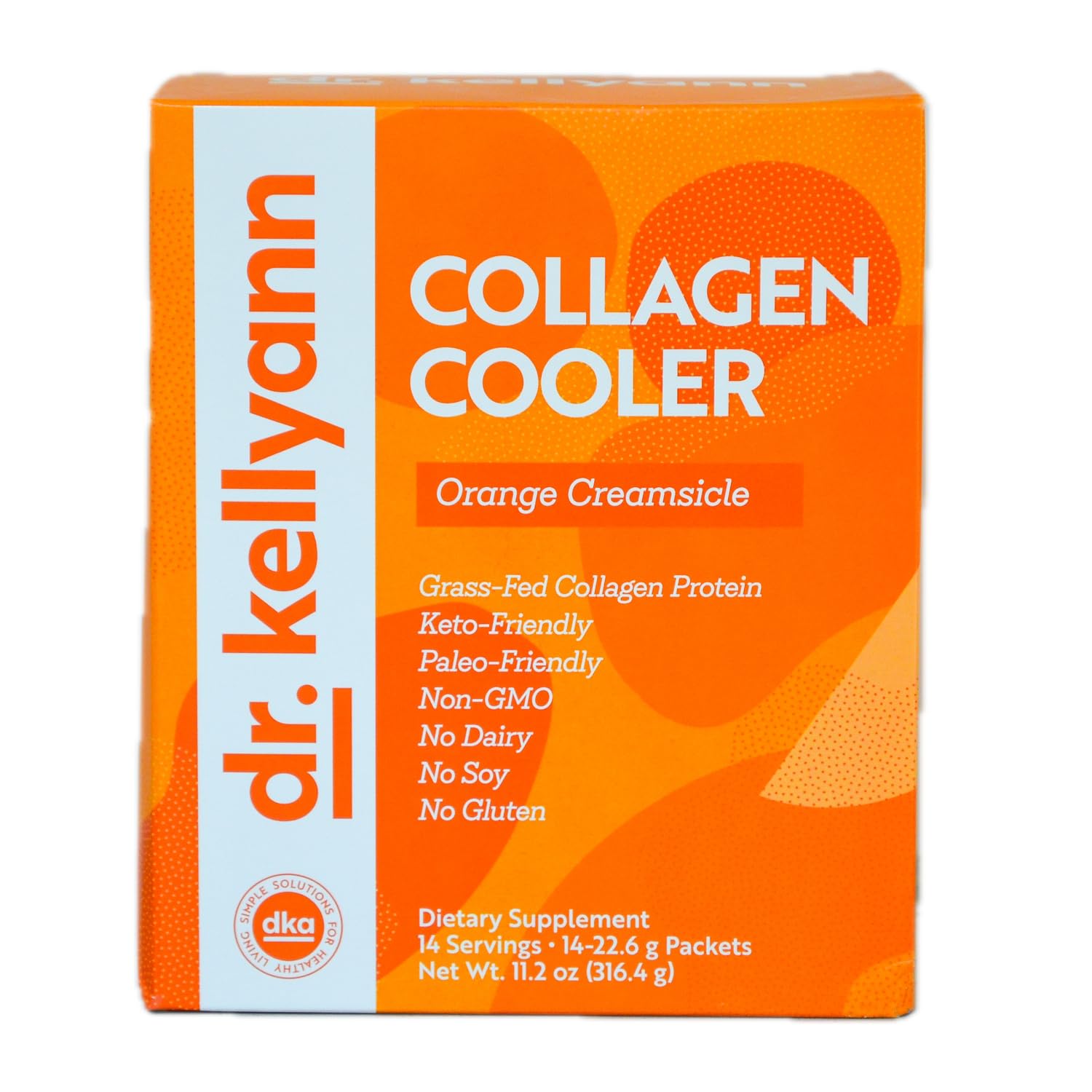Dr. Kellyann Collagen Cooler Orange Creamsicle Powder 11.2 oz