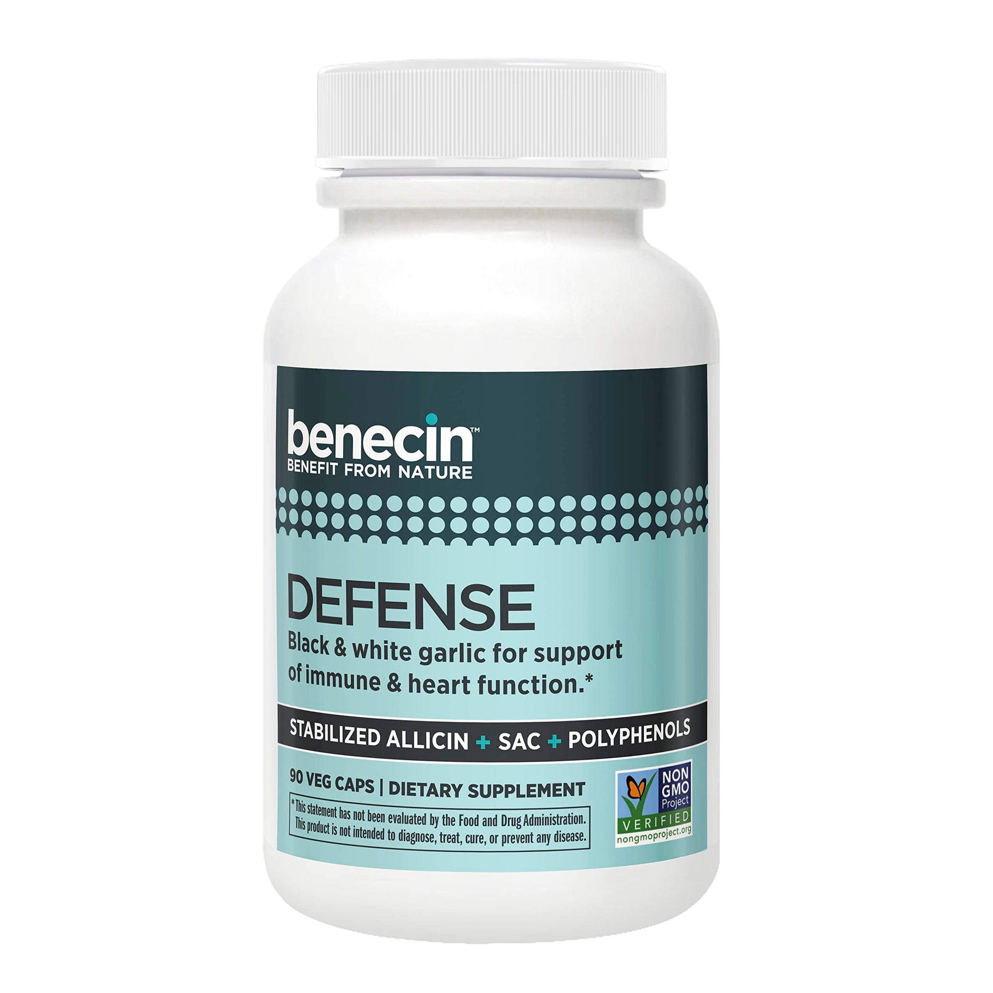 Benecin Defense 1500 mcg Stabilized Allicin Capsules, 90 Count