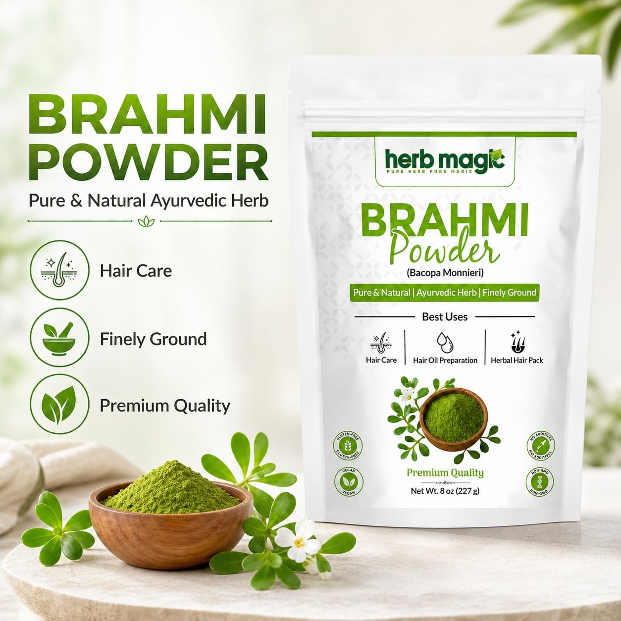 Herb Magic Brahmi Powder 8 oz (227 g)