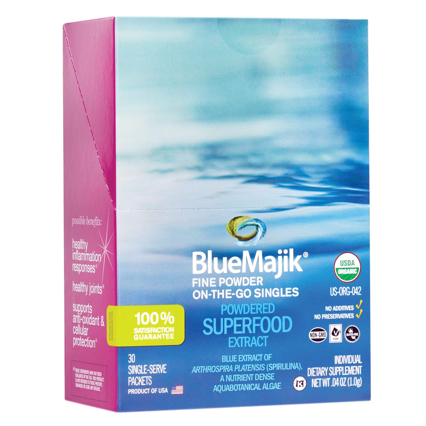 E3LIVE Blue Majik On-The-Go-Singles Powder 1.2 Ounce