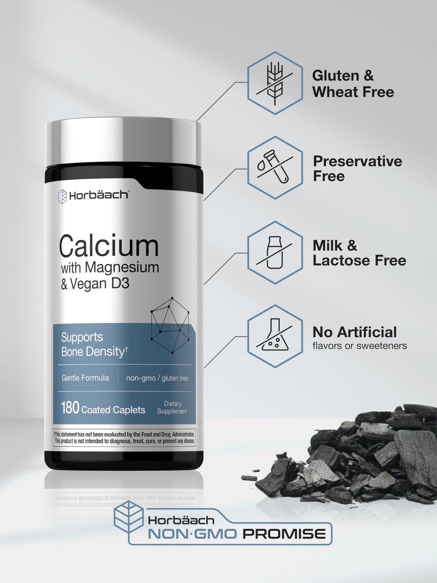 Horbäach Calcium Magnesium D3 180 Tablets