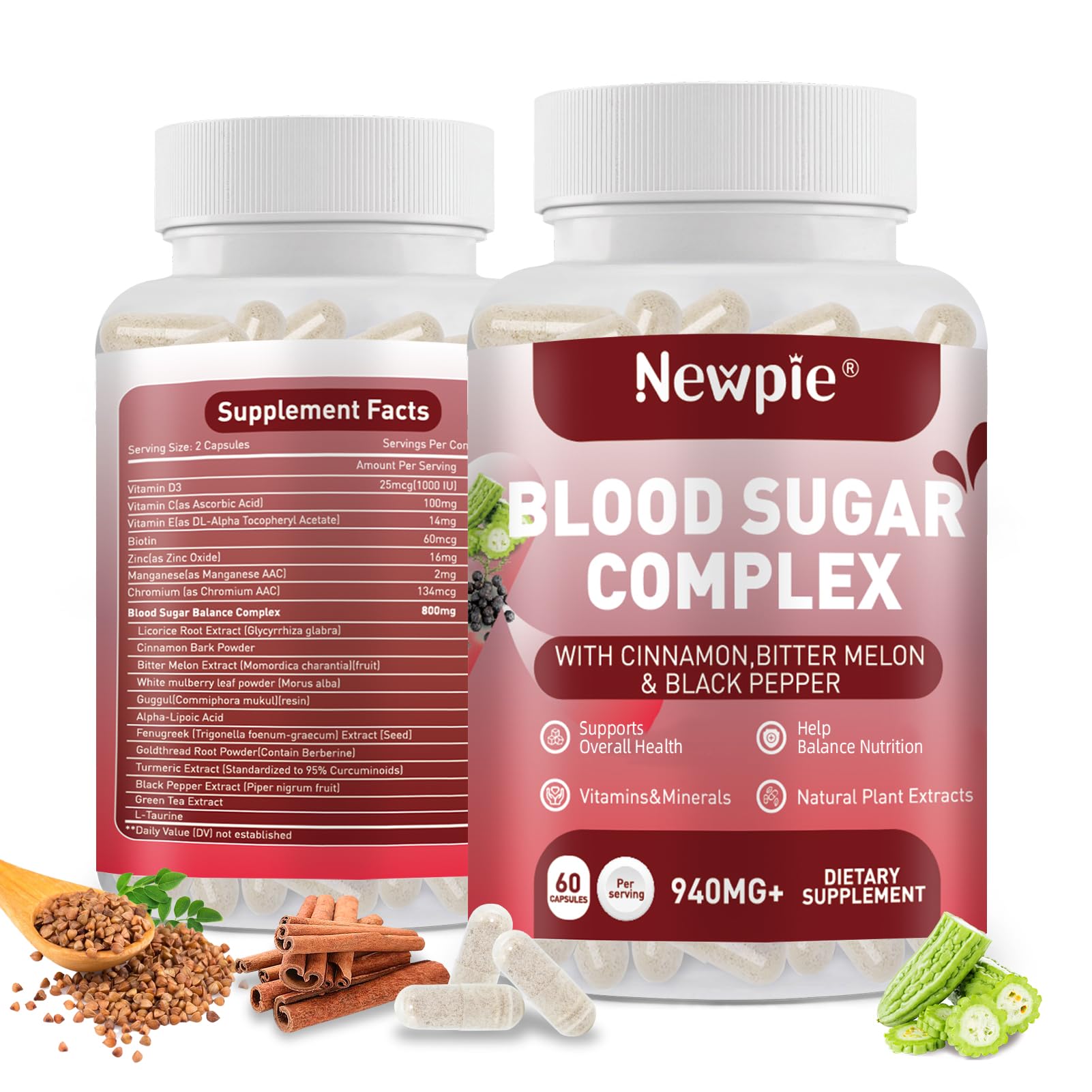 Newpie Blood Sugar Complex Supplement Capsule 120 Capsules