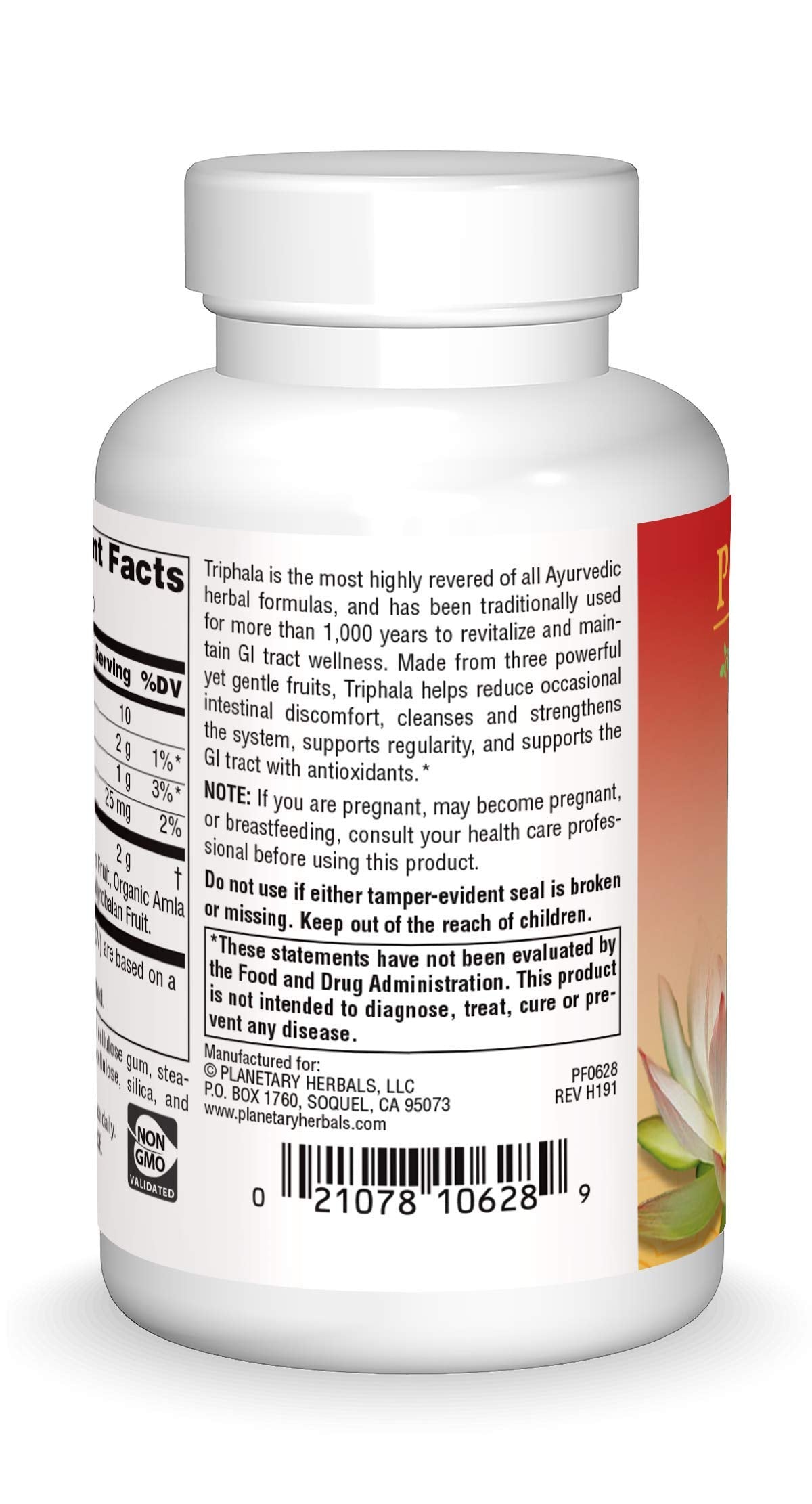 Planetary Herbals Triphala 1000mg GI Tract Wellness & Cleanse Tablet, 60 Count