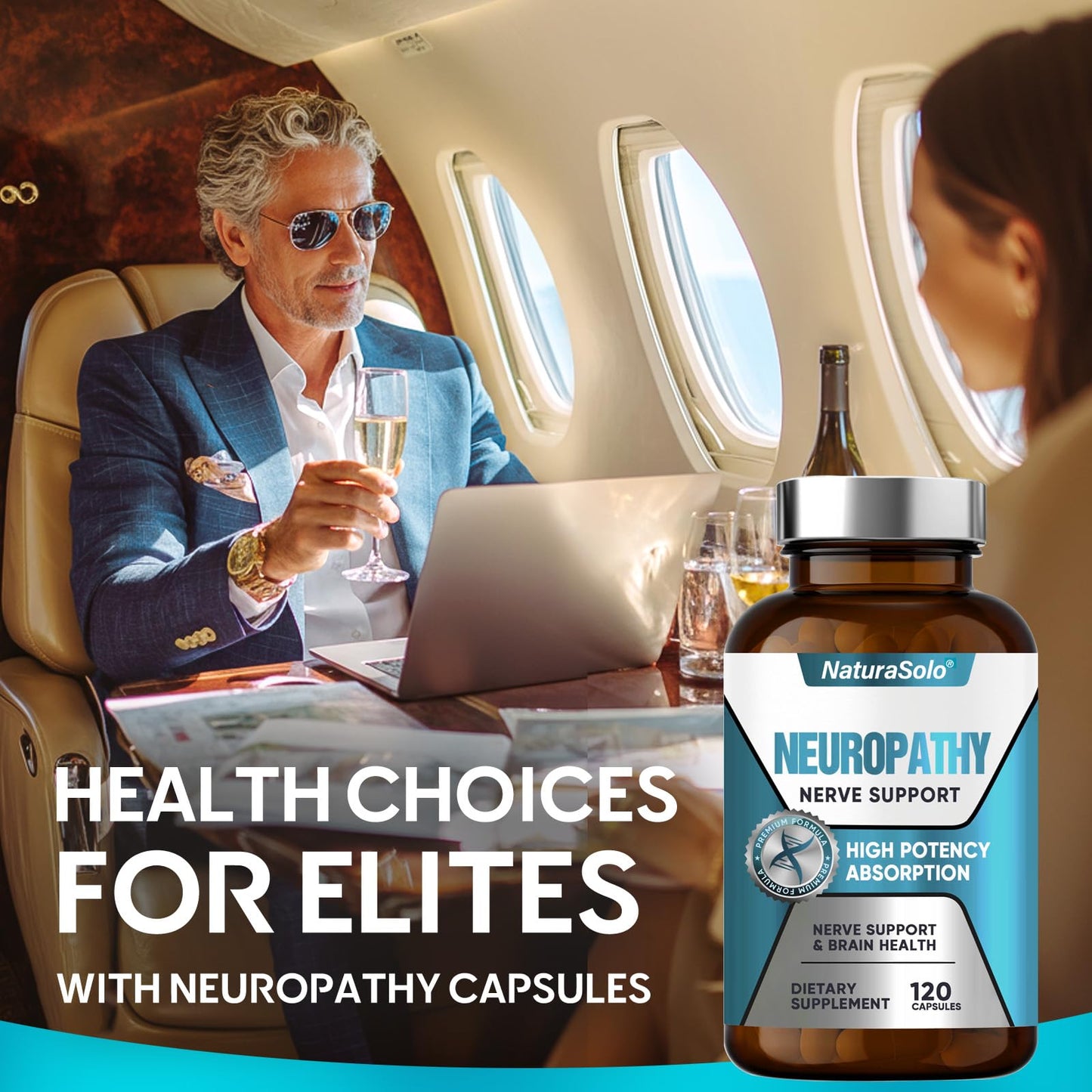 NaturaSolo Nerve Savior for Neuropathy 600mg Alpha Lipoic Acid, 120 Capsules