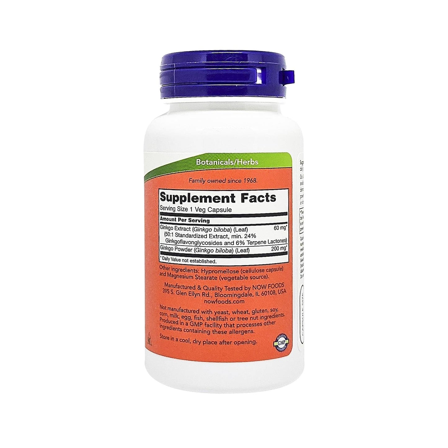 NOW Foods Ginkgo Biloba 60mg Capsule 1 Count