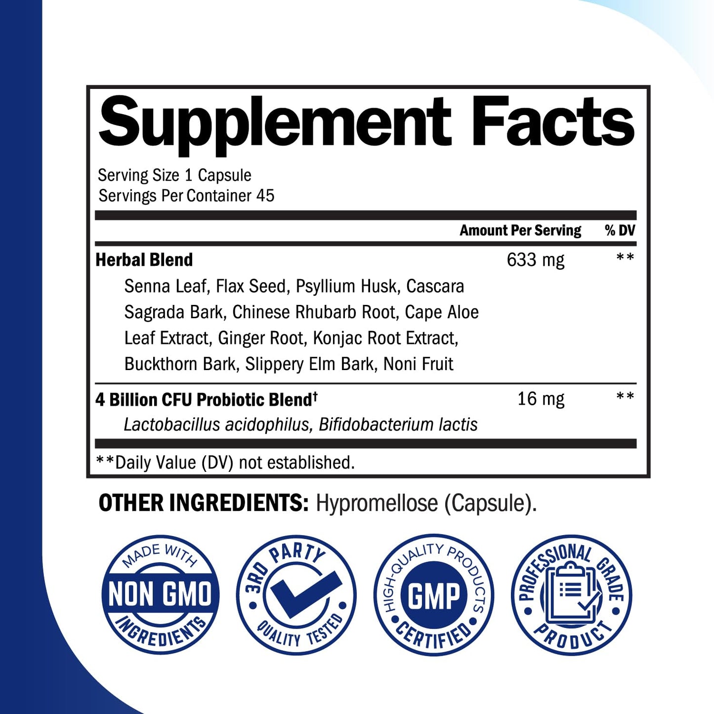 Unknown Colon Cleanser and Detox for Digestive Support Capsule, 45 Count