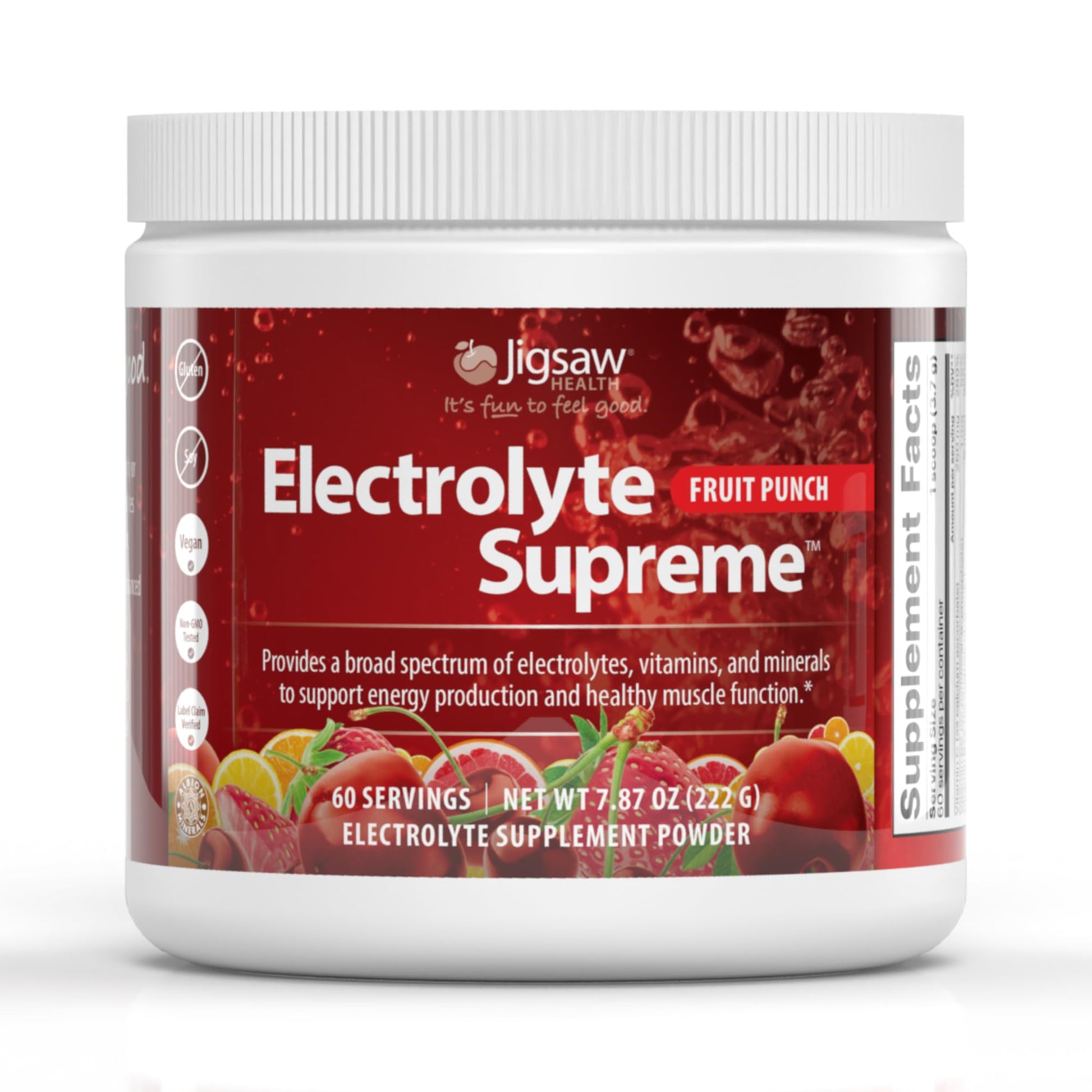 Jigsaw Health Electrolyte Supreme Powder, 60 Servings